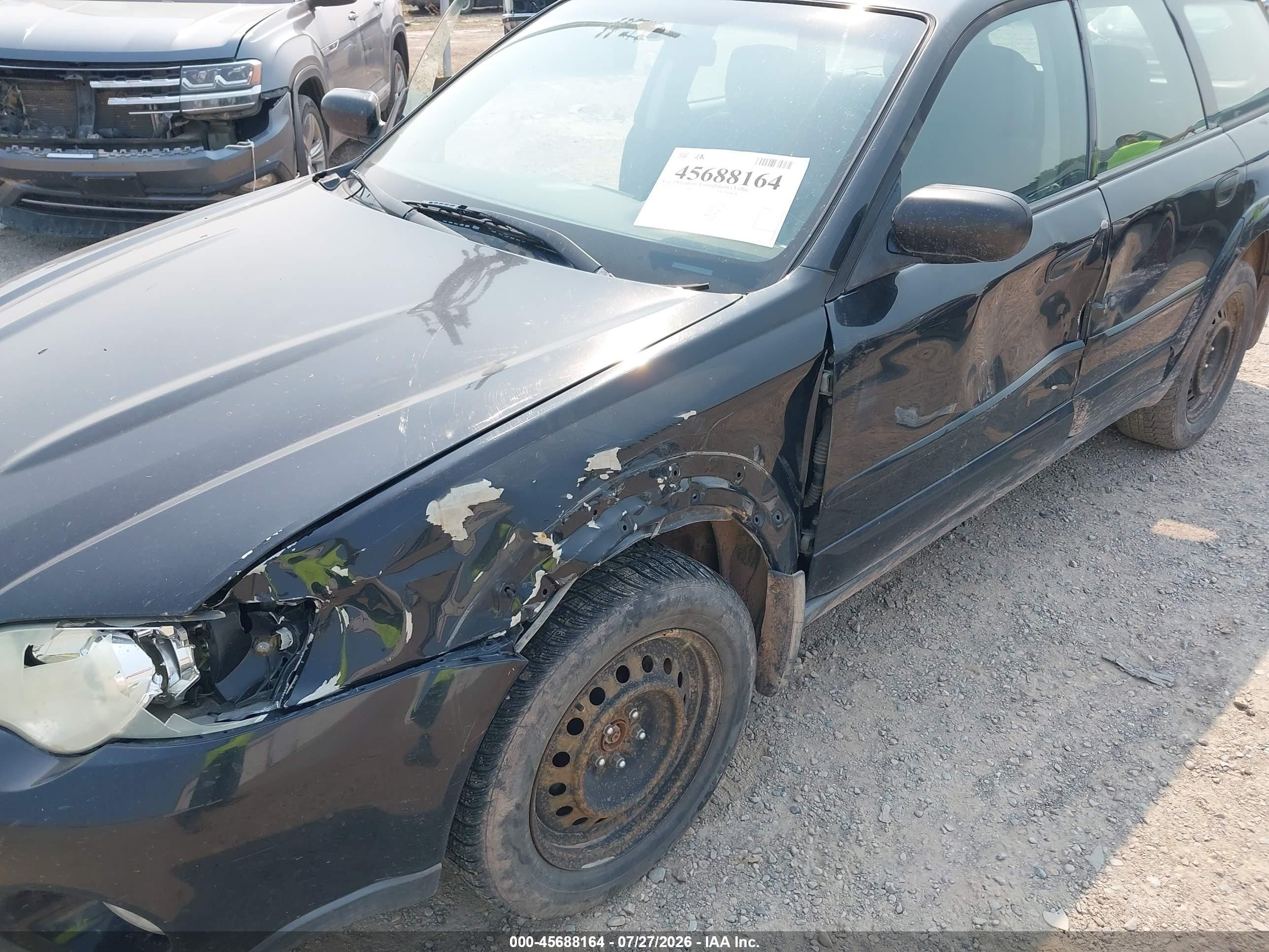 2006 Subaru Outback 2.5i Black vin: 4S4BP61C667357582