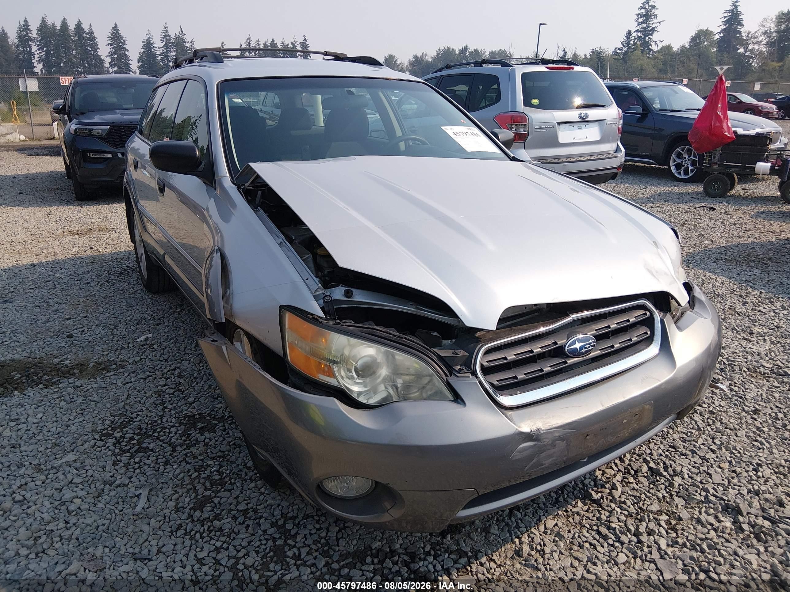 2007 Subaru Outback 2.5i Silver vin: 4S4BP61C677307699