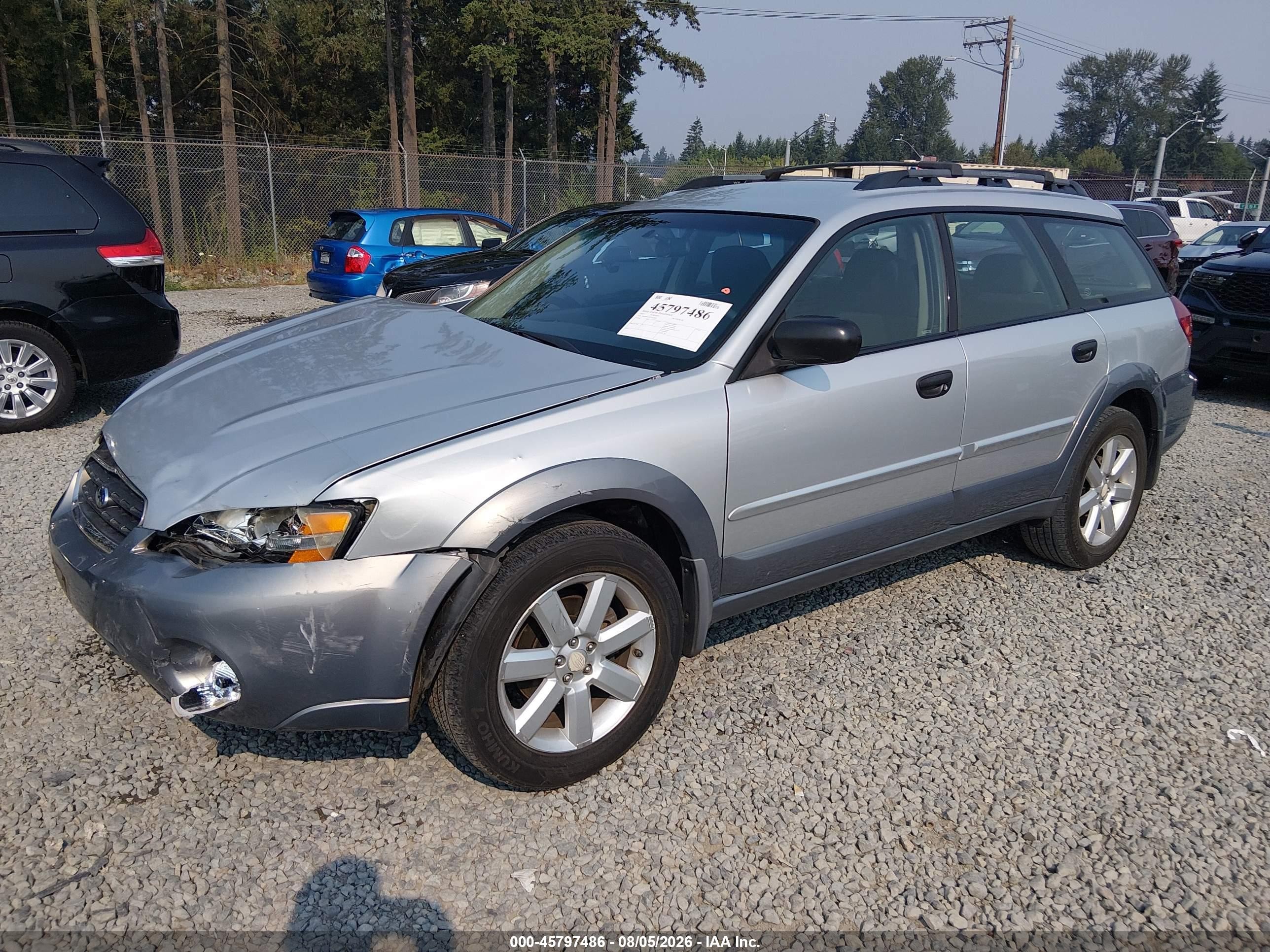 2007 Subaru Outback 2.5i Silver vin: 4S4BP61C677307699