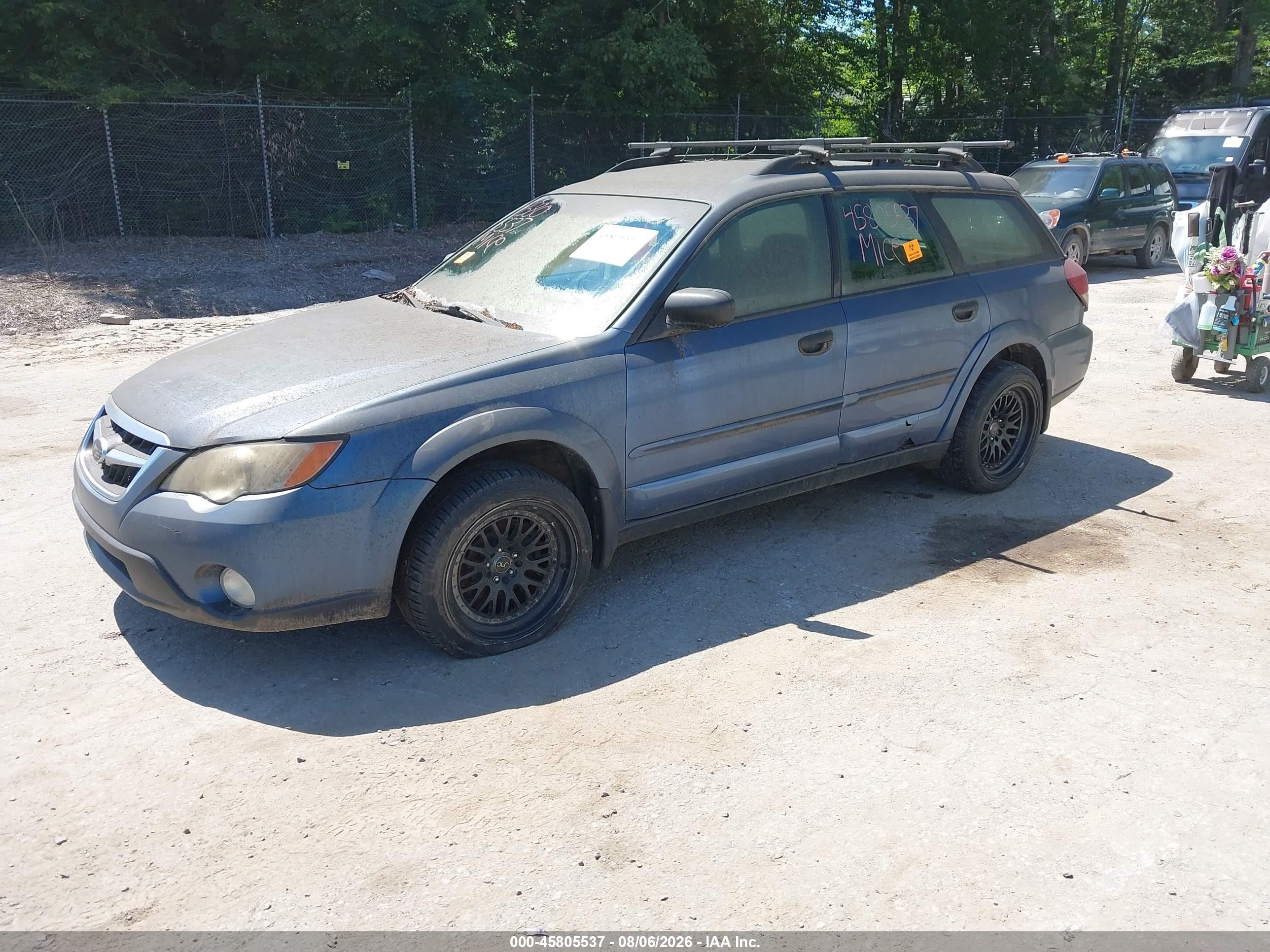 2008 Subaru Outback 2.5i Blue vin: 4S4BP61C686342413