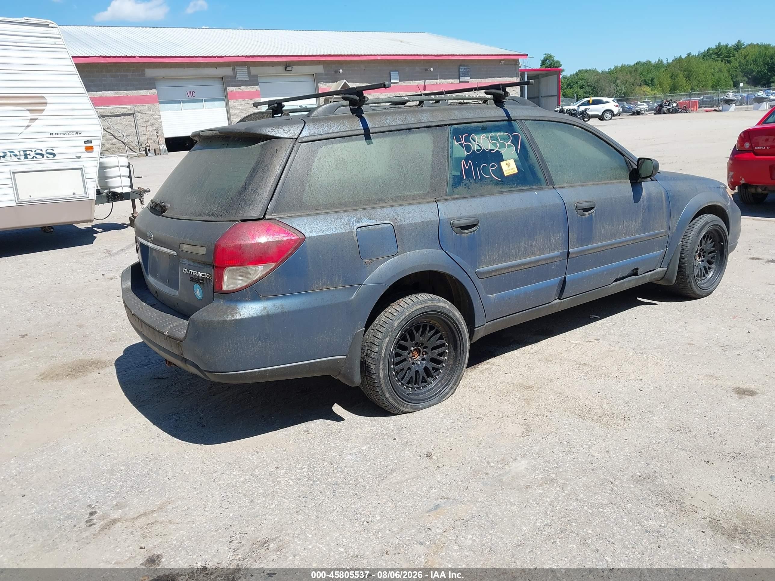 2008 Subaru Outback 2.5i Blue vin: 4S4BP61C686342413