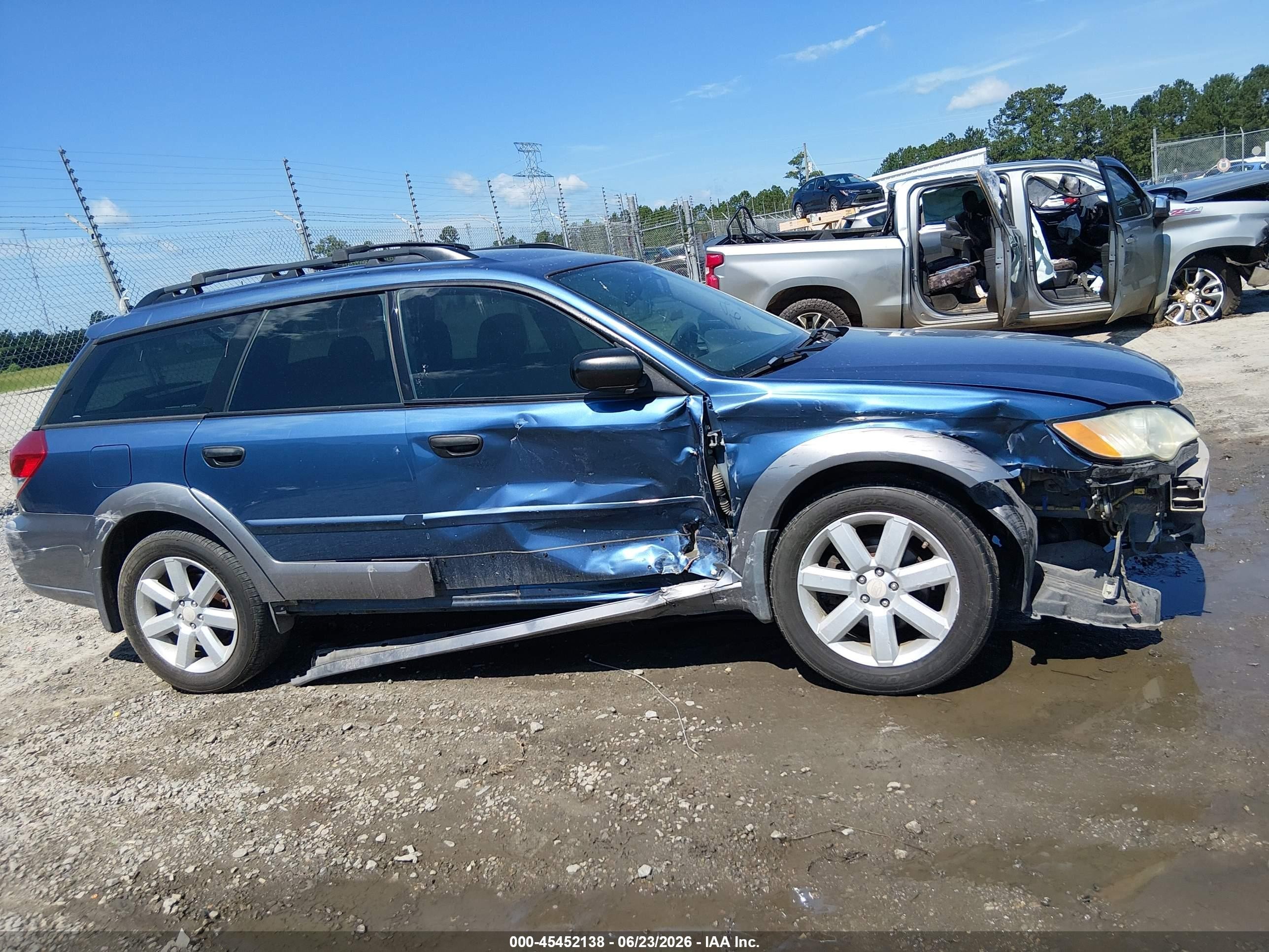 2008 Subaru Outback (natl) I/ll Bean W/nav/ll Bean W/nav/vdc Blue vin: 4S4BP61C687316288