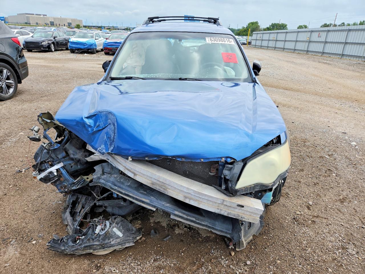 2008 Subaru Outback 2.5i Blue vin: 4S4BP61C687345189