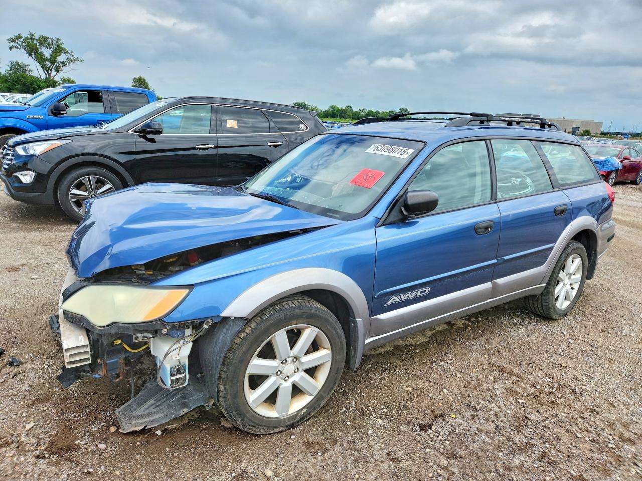 2008 Subaru Outback 2.5i Blue vin: 4S4BP61C687345189