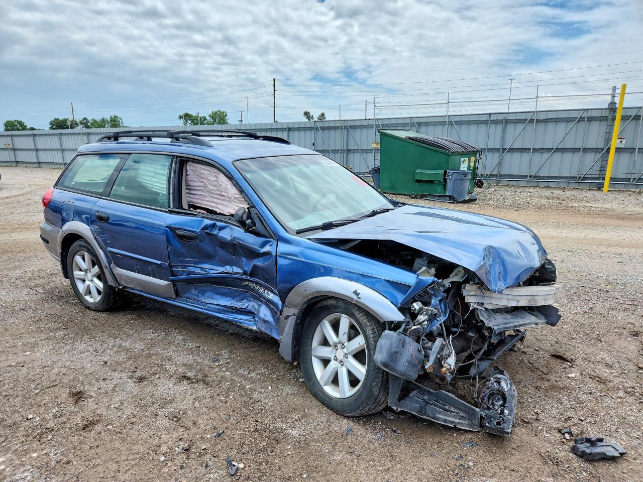 2008 Subaru Outback 2.5i Blue vin: 4S4BP61C687345189