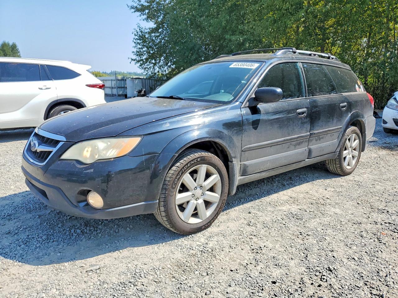 2008 Subaru Outback 2.5i Black vin: 4S4BP61C687357164