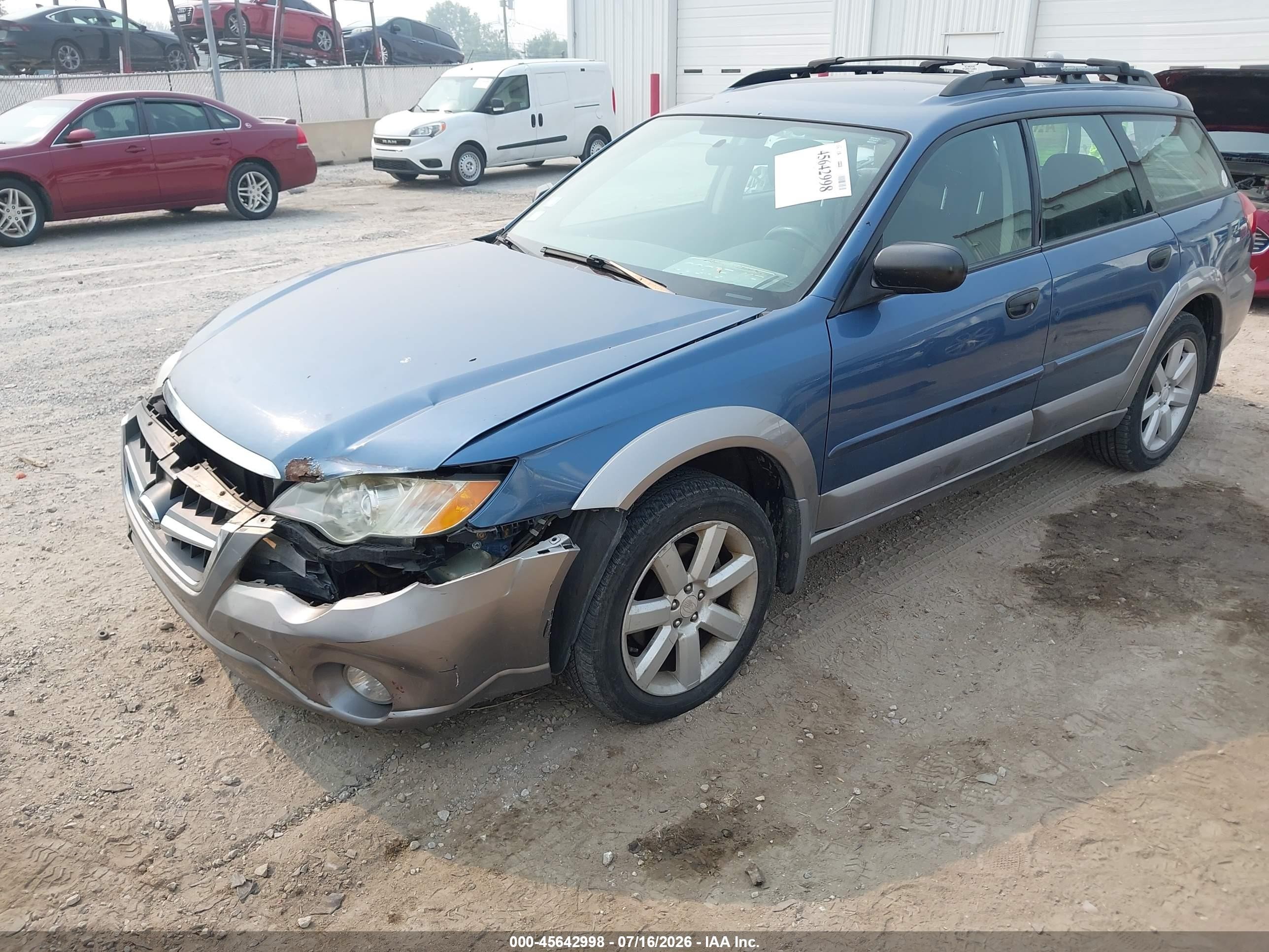 2009 Subaru Outback 2.5i Blue vin: 4S4BP61C697339460