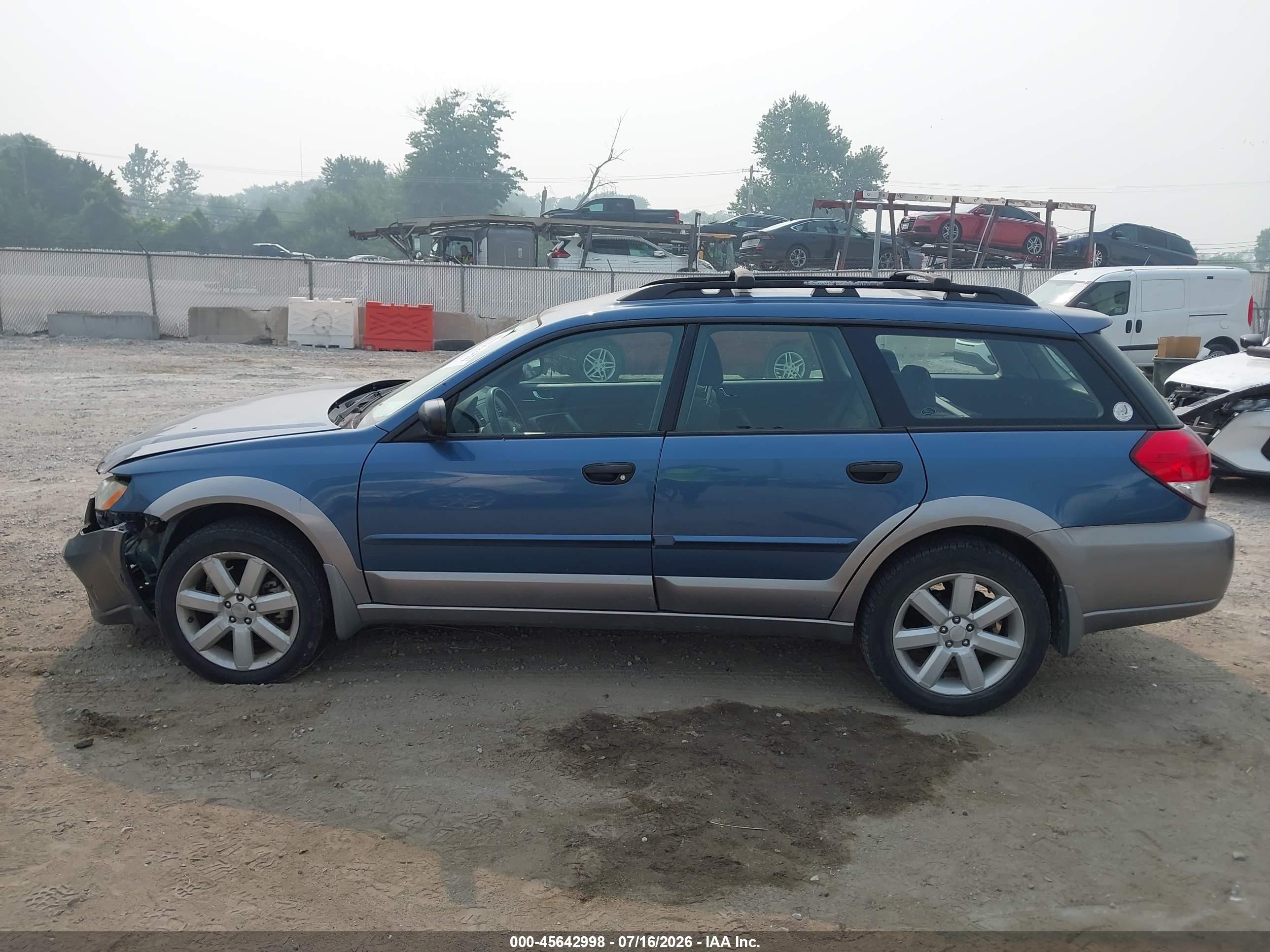 2009 Subaru Outback 2.5i Blue vin: 4S4BP61C697339460