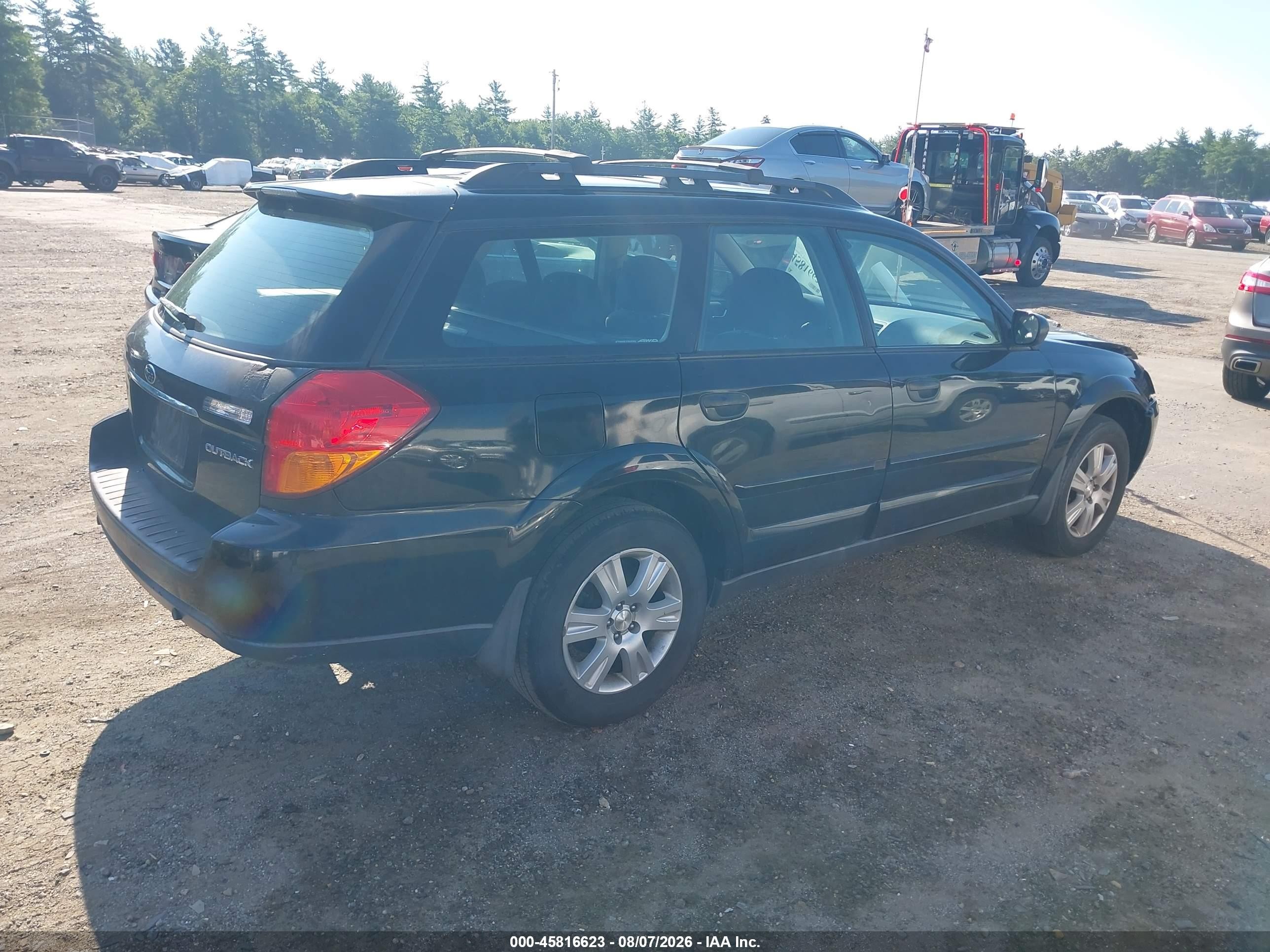 2005 Subaru Outback 2.5i Black vin: 4S4BP61C757334116