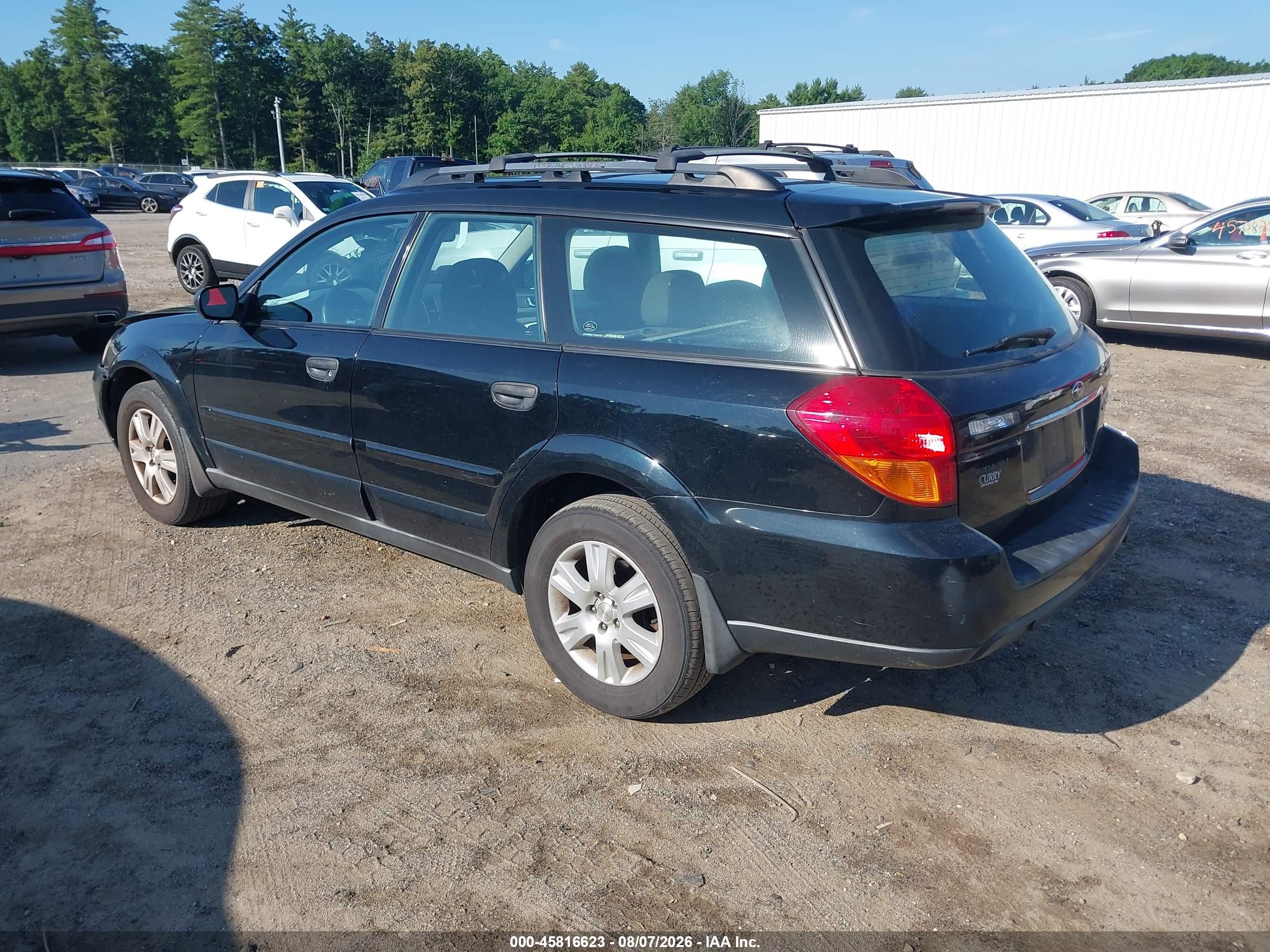 2005 Subaru Outback 2.5i Black vin: 4S4BP61C757334116