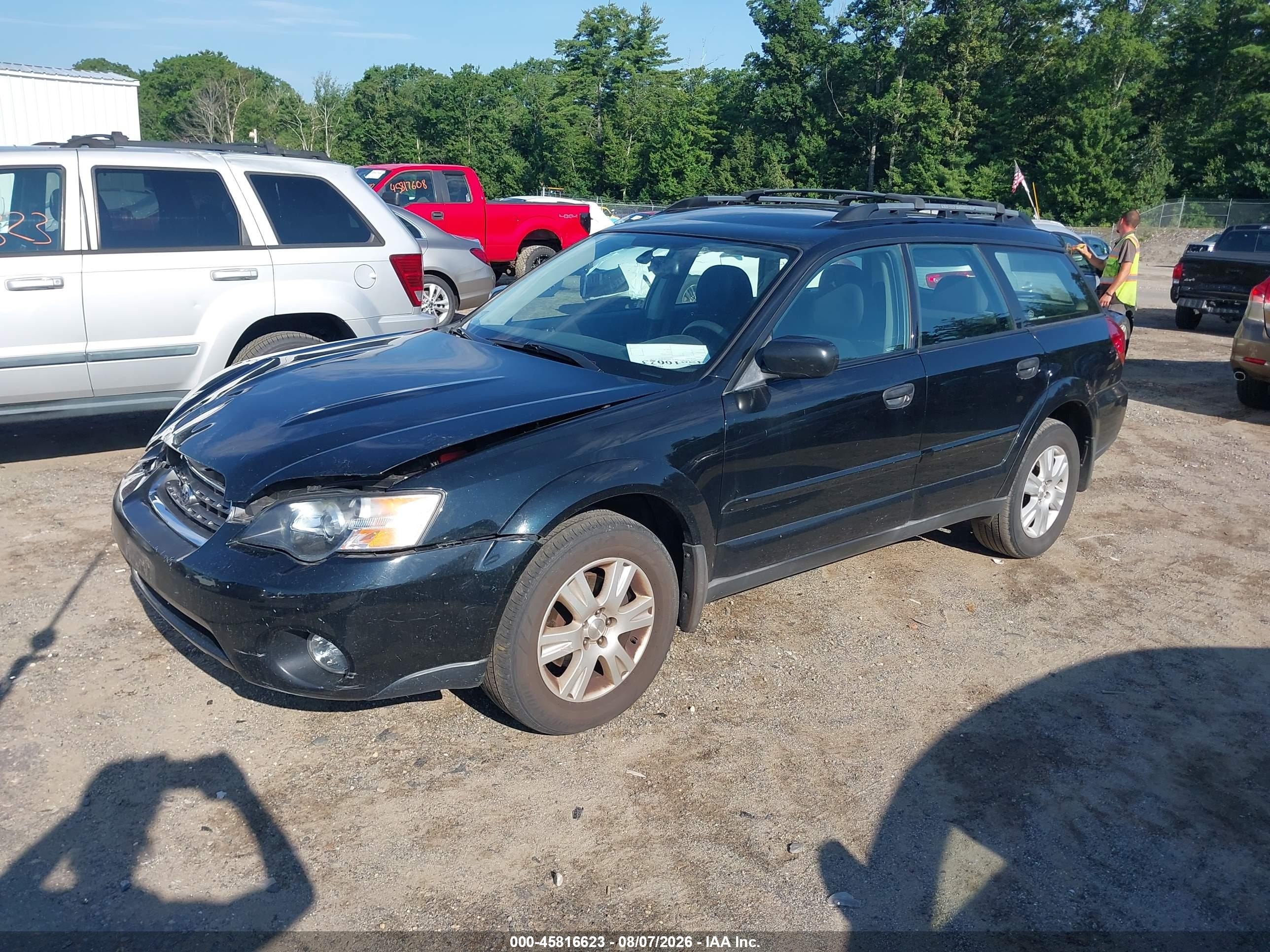 2005 Subaru Outback 2.5i Black vin: 4S4BP61C757334116