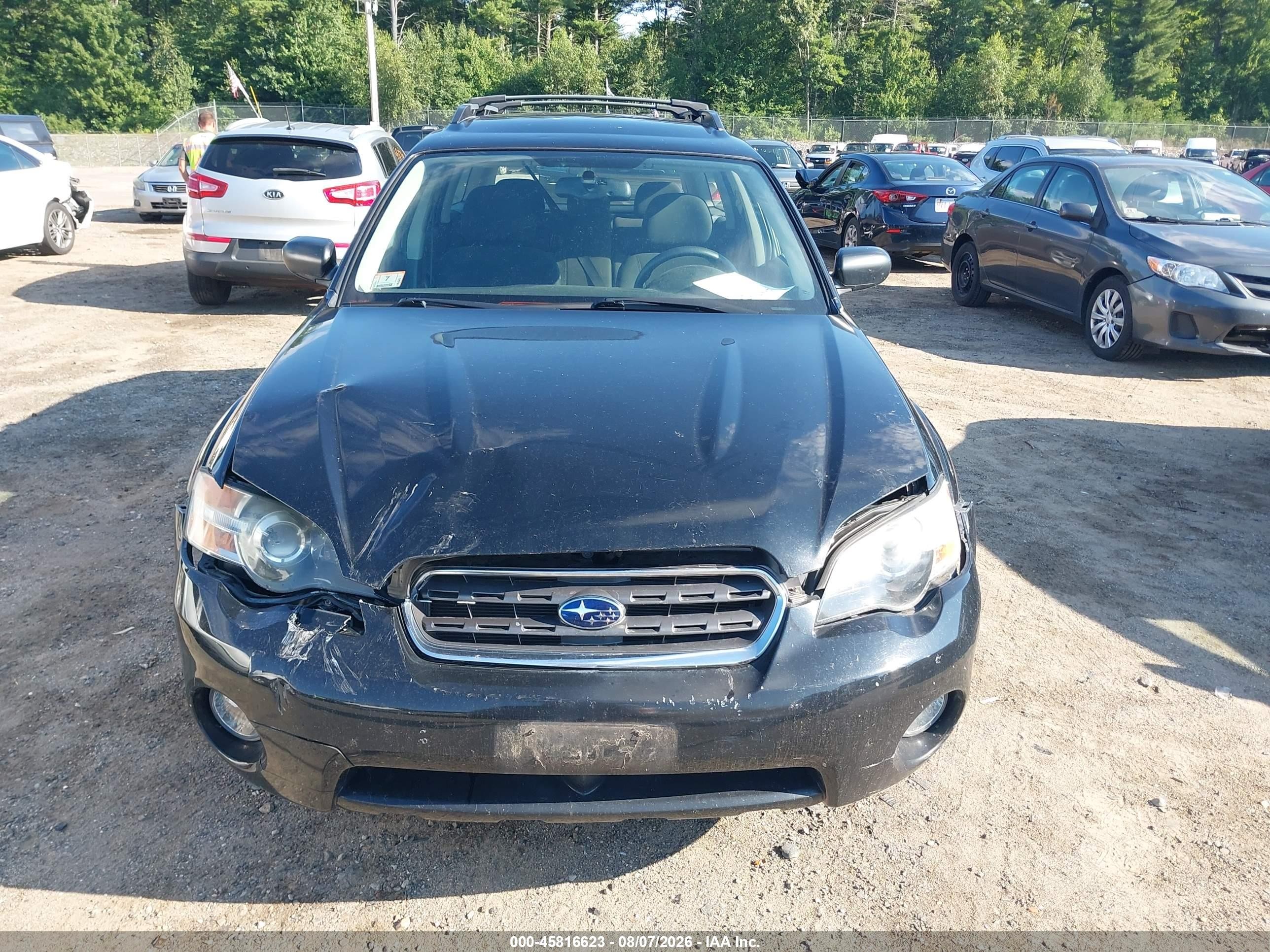 2005 Subaru Outback 2.5i Black vin: 4S4BP61C757334116