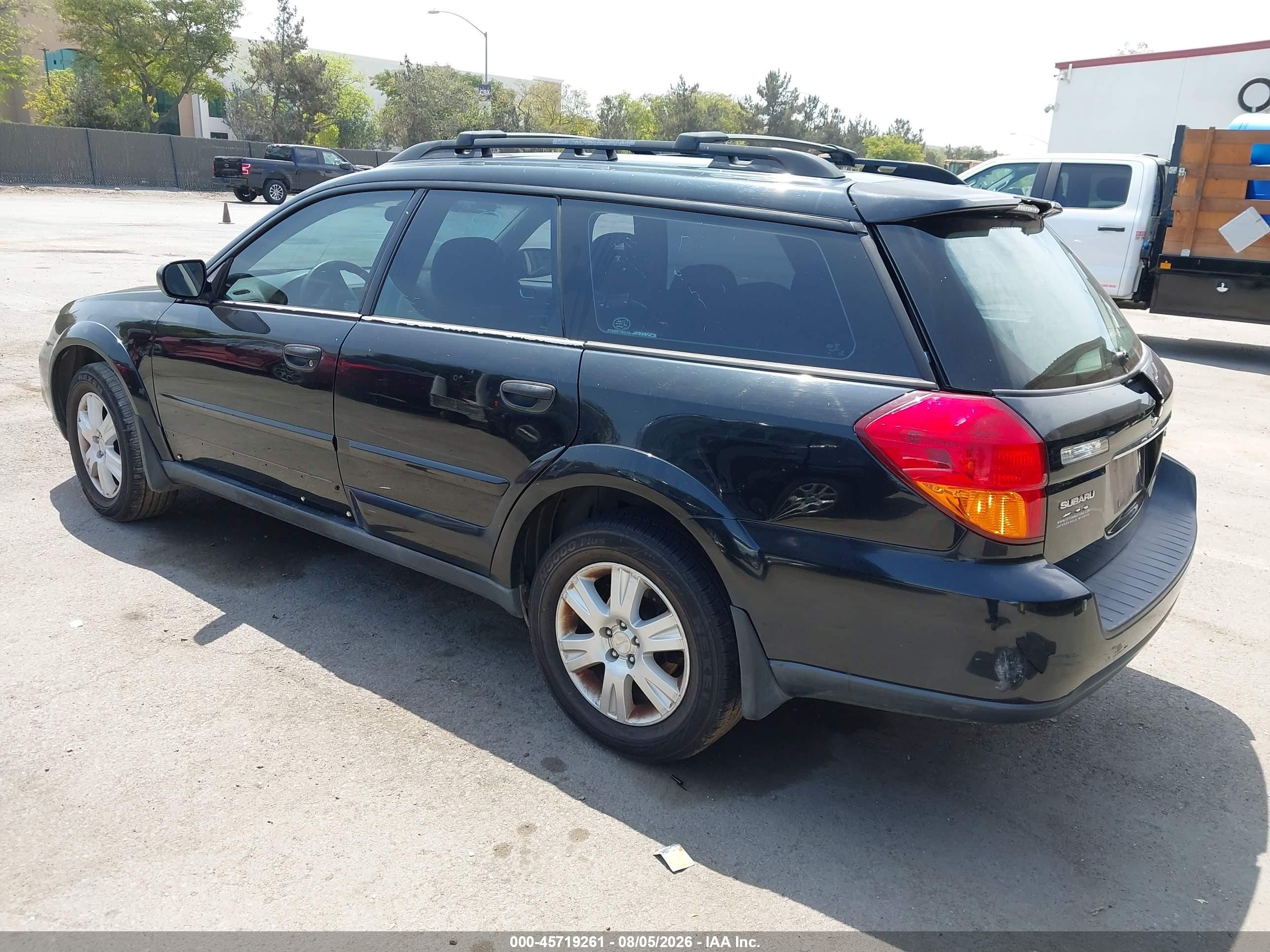 2005 Subaru Outback 2.5i Black vin: 4S4BP61C757352518