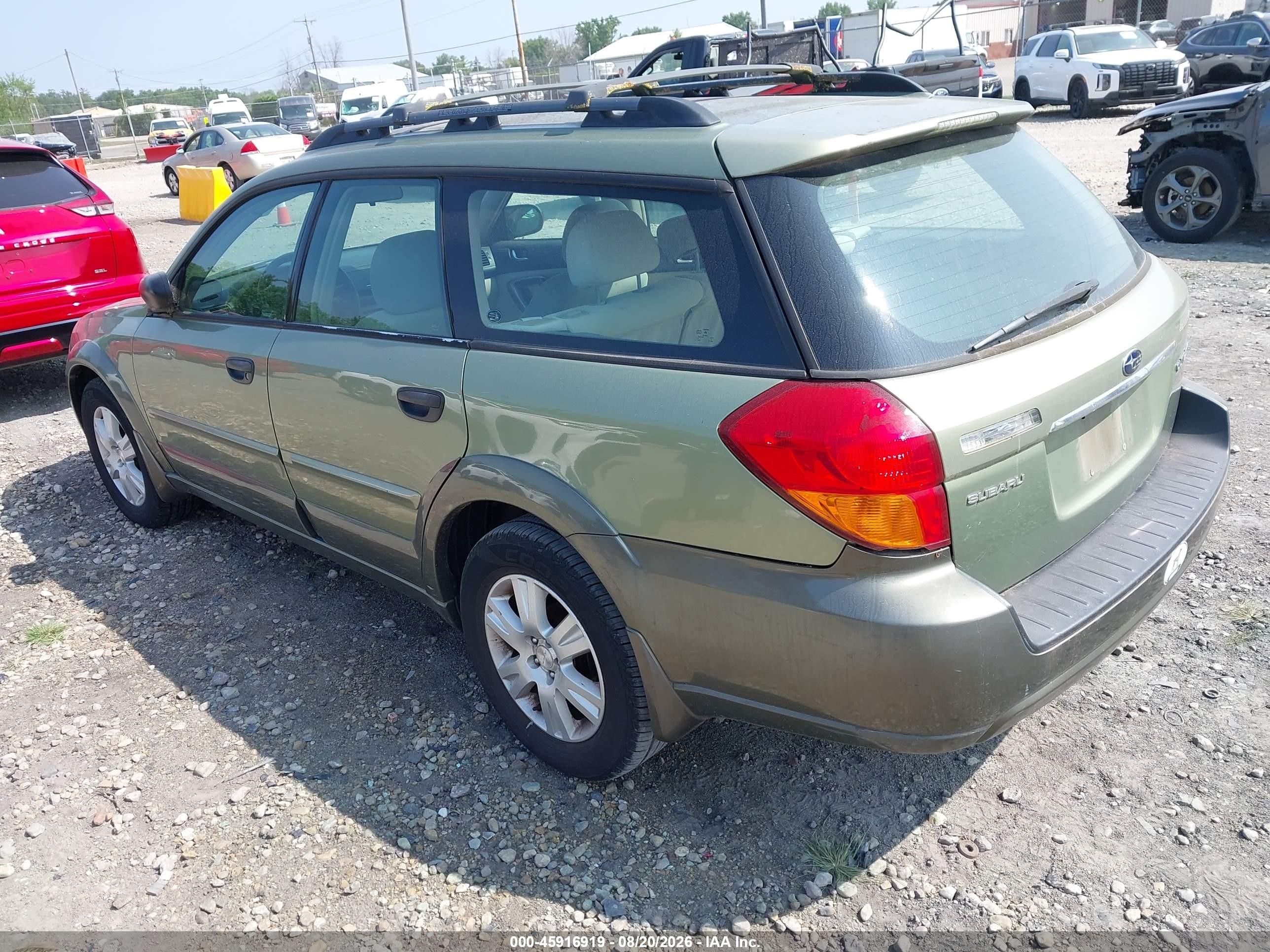 2005 Subaru Outback 2.5i Зеленый vin: 4S4BP61C757370386