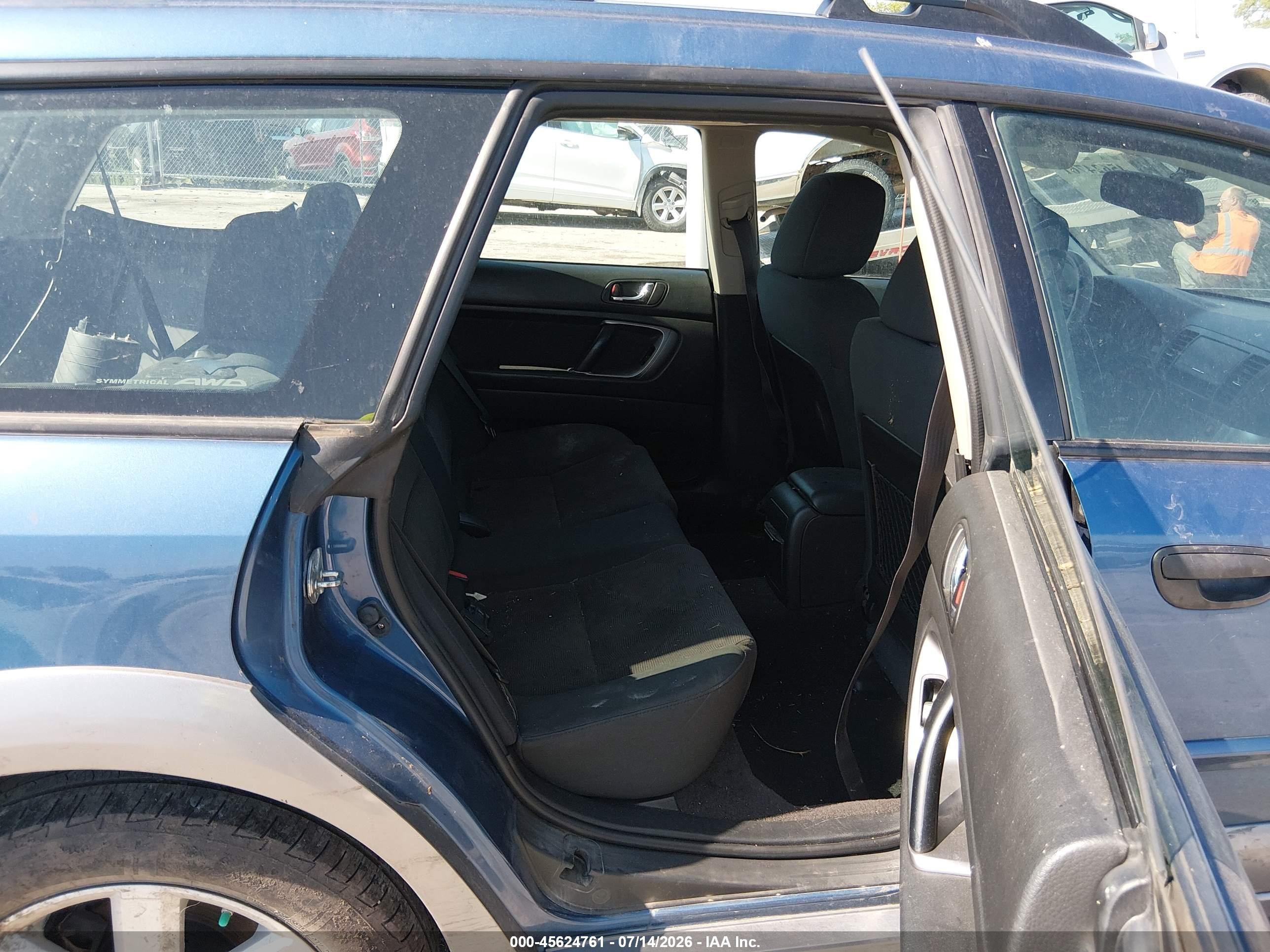 2008 Subaru Outback (natl) I/ll Bean W/nav/ll Bean W/nav/vdc Blue vin: 4S4BP61C787336761