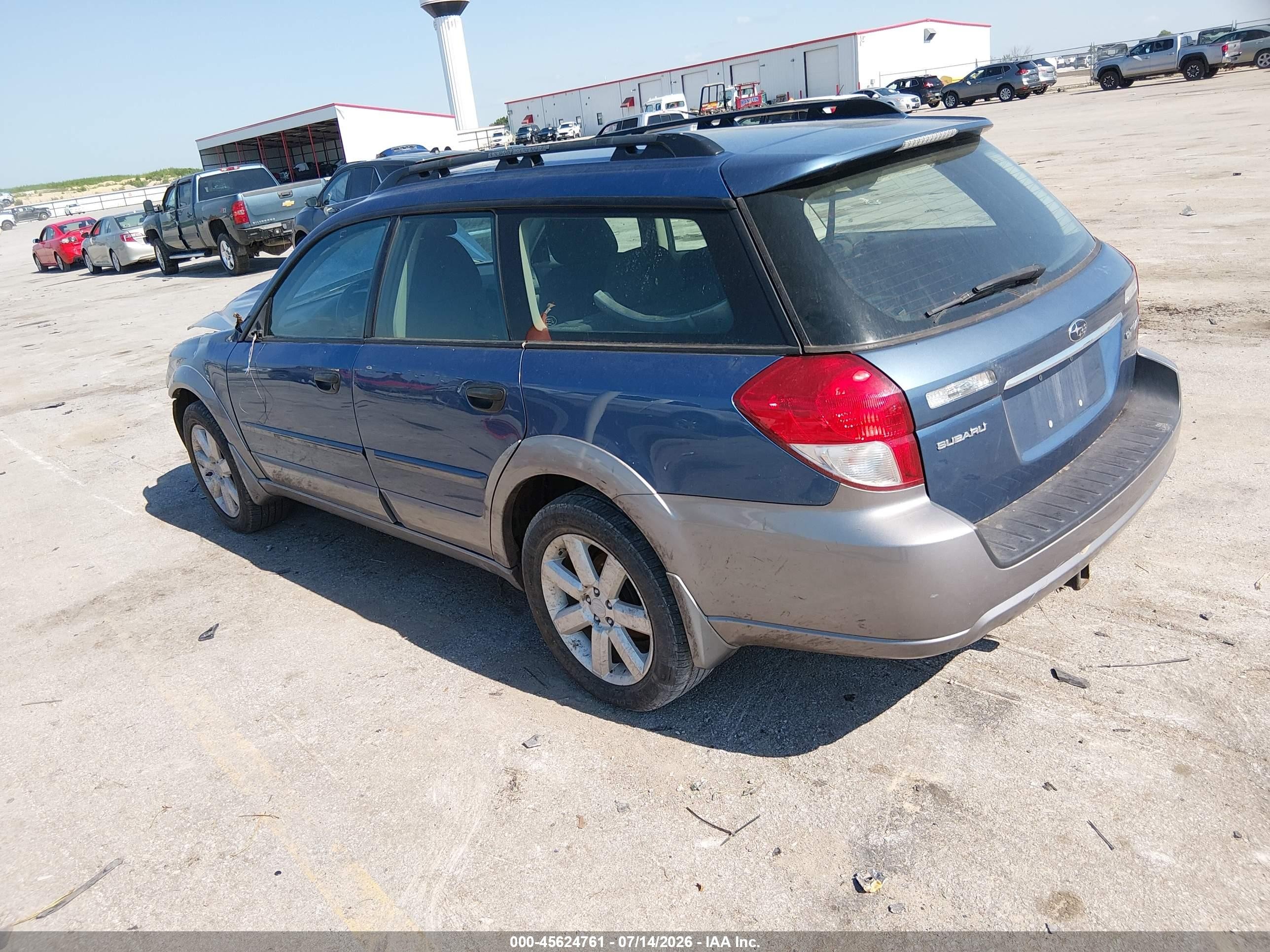 2008 Subaru Outback (natl) I/ll Bean W/nav/ll Bean W/nav/vdc Blue vin: 4S4BP61C787336761