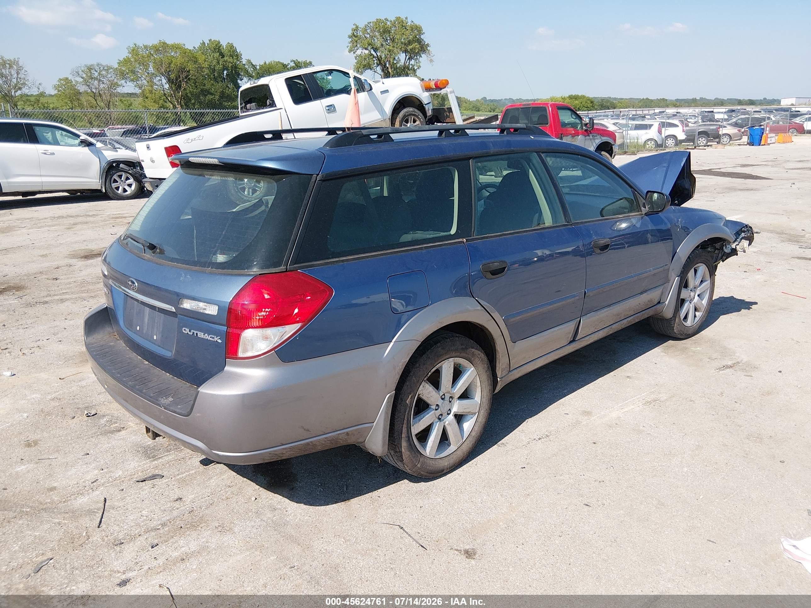 2008 Subaru Outback (natl) I/ll Bean W/nav/ll Bean W/nav/vdc Blue vin: 4S4BP61C787336761