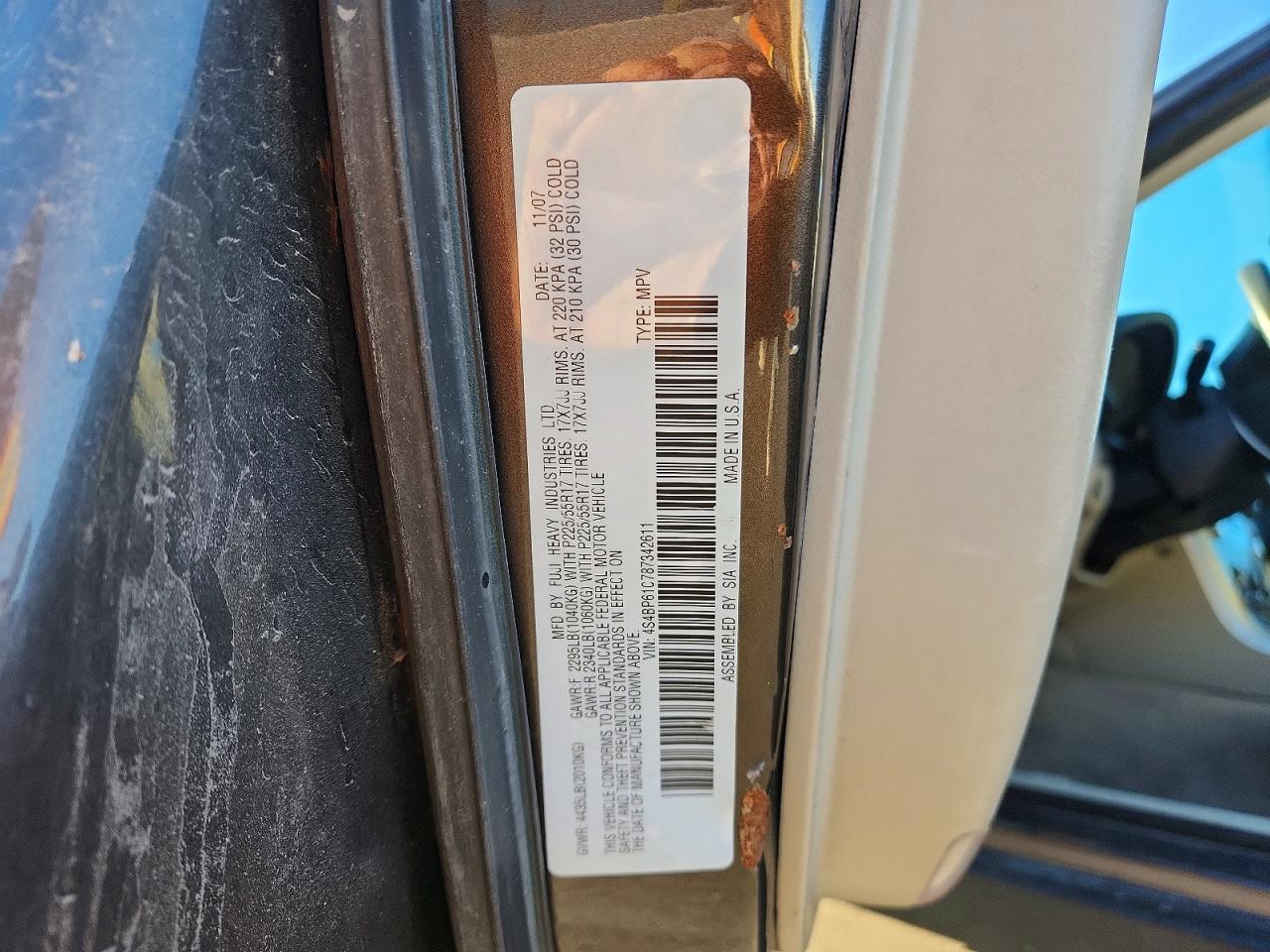2008 Subaru Outback 2.5i Brown vin: 4S4BP61C787342611