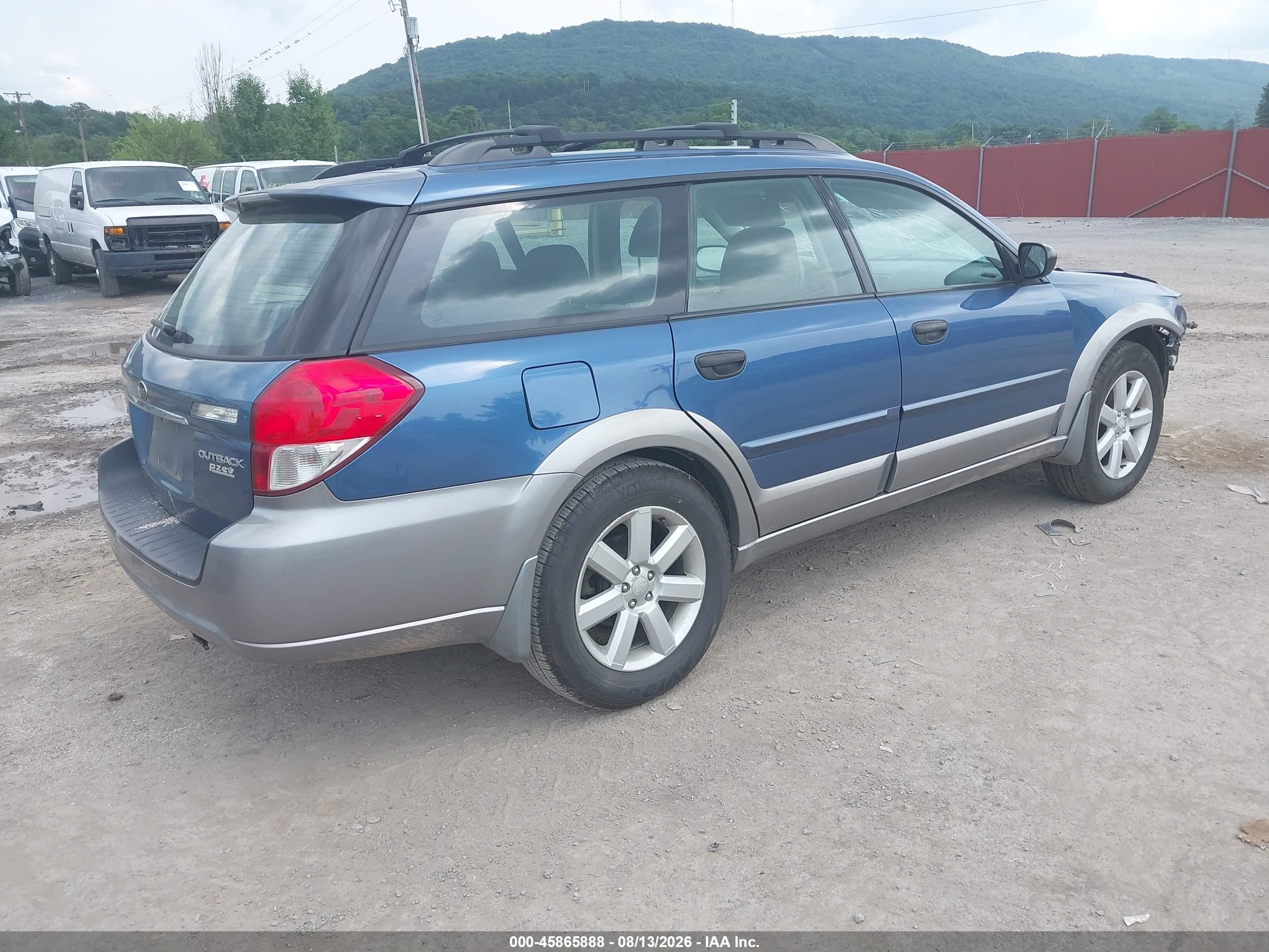 2008 Subaru Outback 2.5i/2.5i L.l. Bean Edition Blue vin: 4S4BP61C787363944