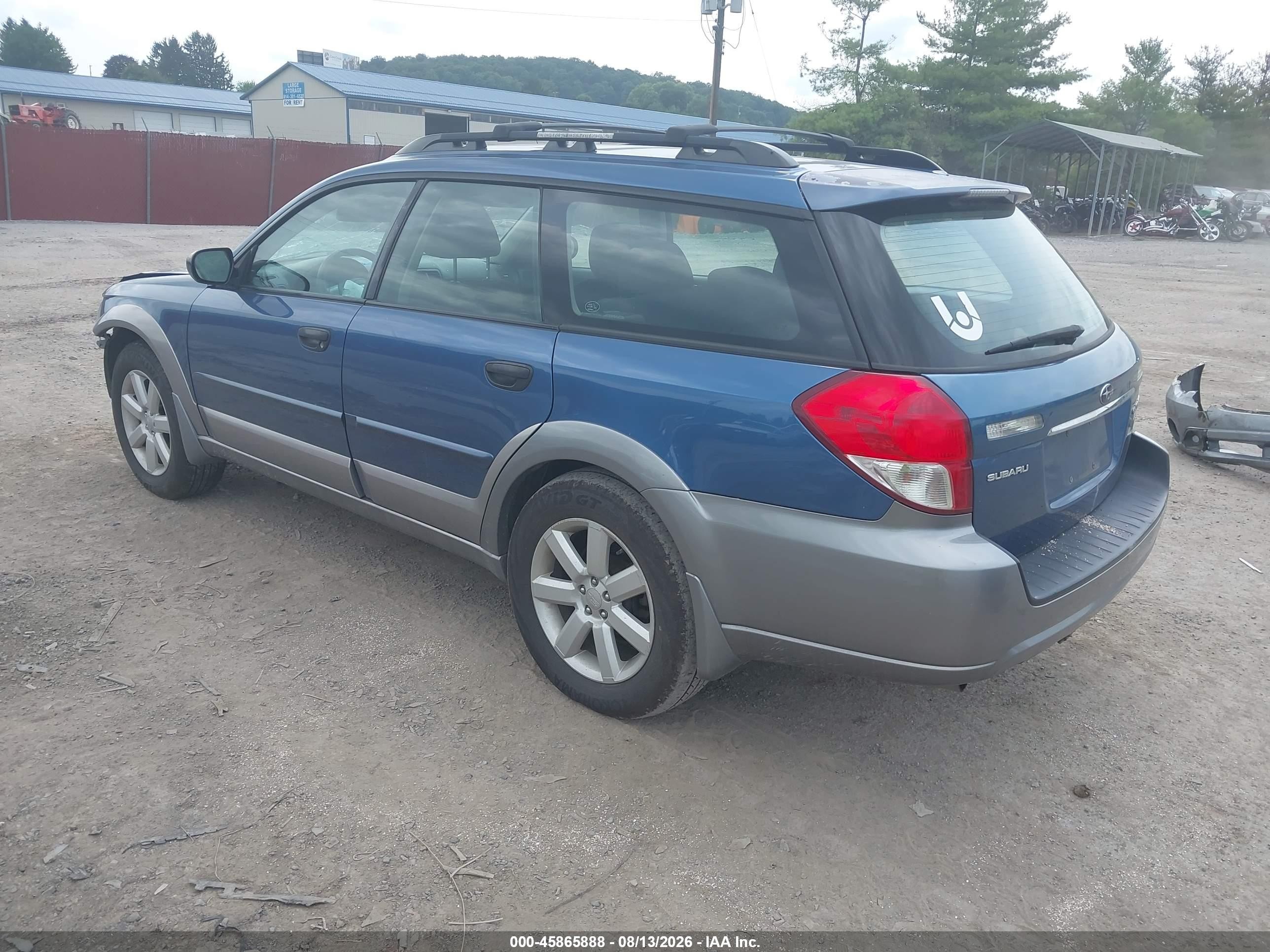 2008 Subaru Outback 2.5i/2.5i L.l. Bean Edition Blue vin: 4S4BP61C787363944