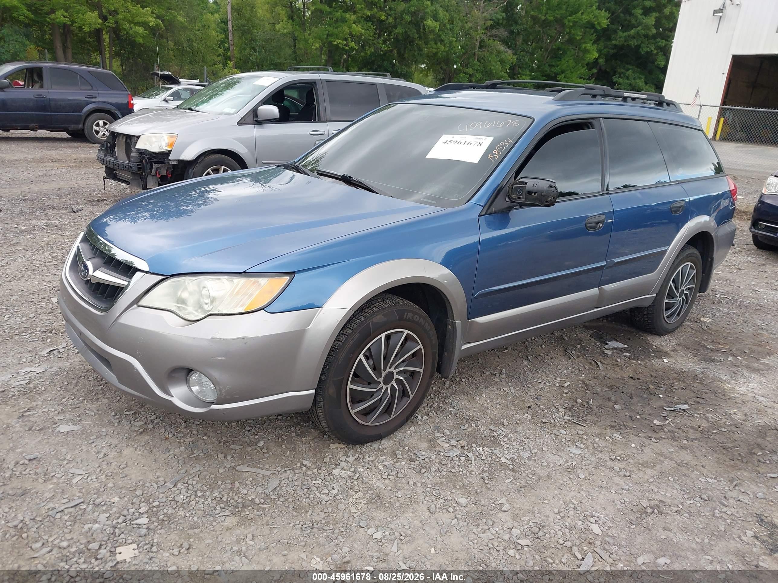 2008 Subaru Outback 2.5i/2.5i L.l. Bean Edition Blue vin: 4S4BP61C787365743