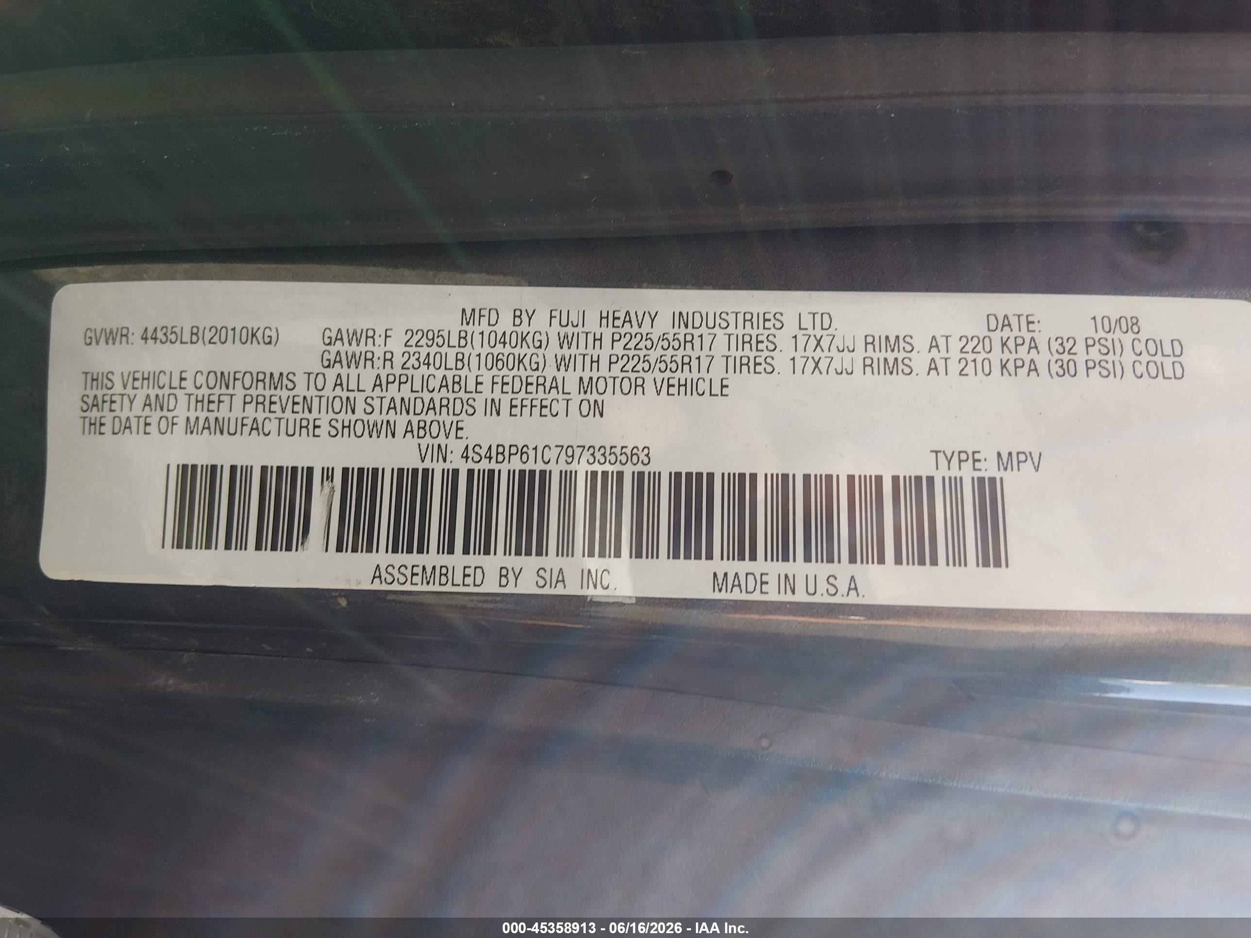 2009 Subaru Outback 2.5i Gray vin: 4S4BP61C797335563