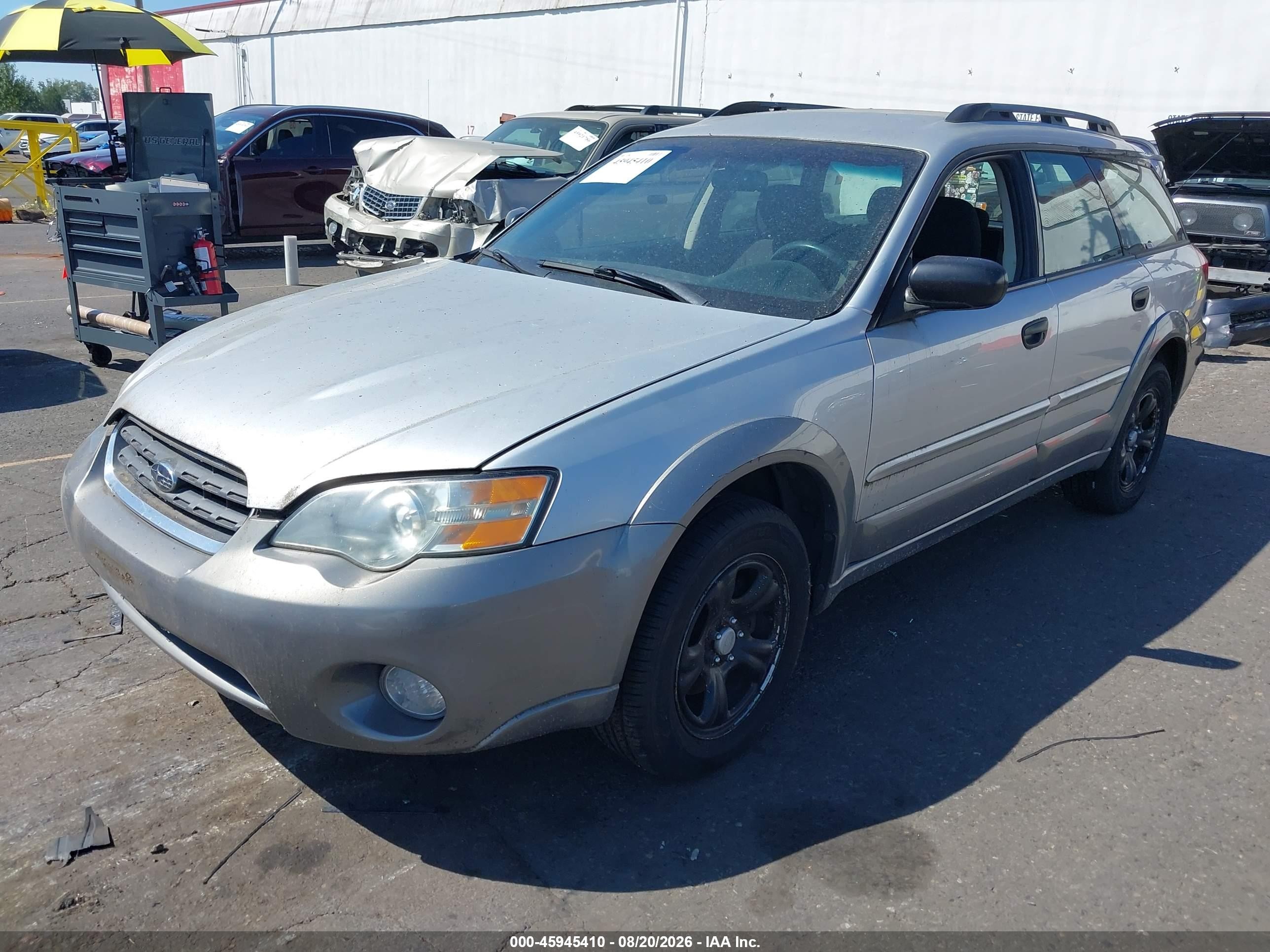 2007 Subaru Outback 2.5i Basic Silver vin: 4S4BP61C876330696