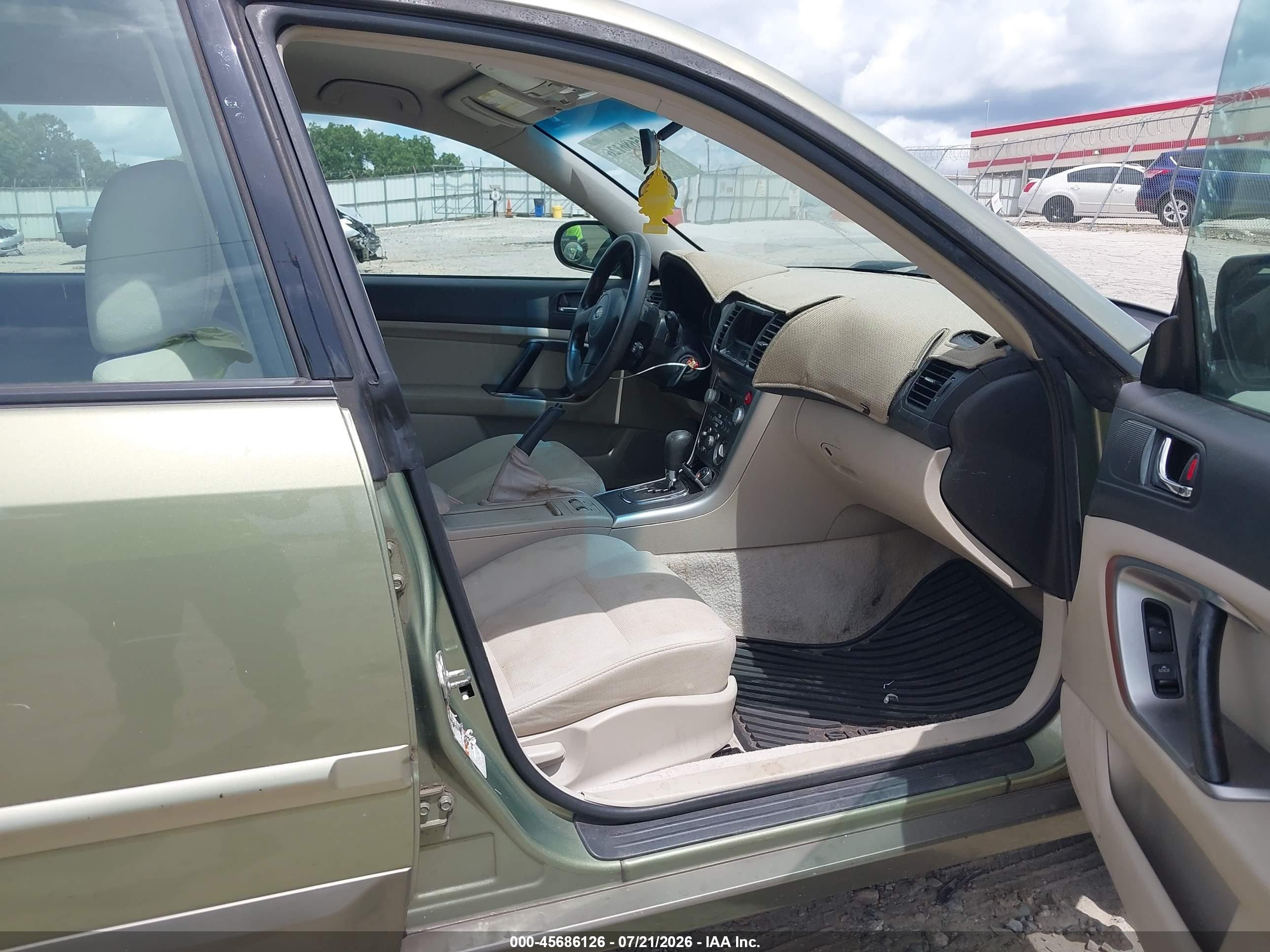 2007 Subaru Outback 2.5i/2.5i Basic/2.5i L.l. Bean Edition Green vin: 4S4BP61C877346214