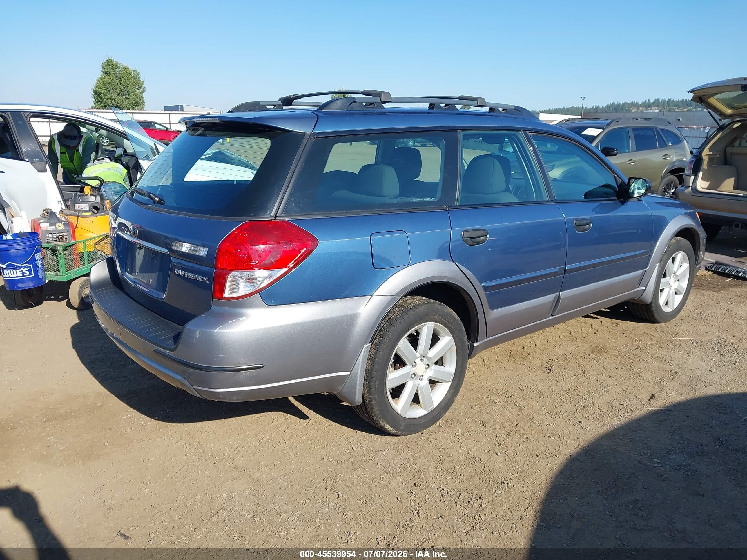 2008 Subaru Outback (natl) I/ll Bean W/nav/ll Bean W/nav/vdc Blue vin: 4S4BP61C887311545