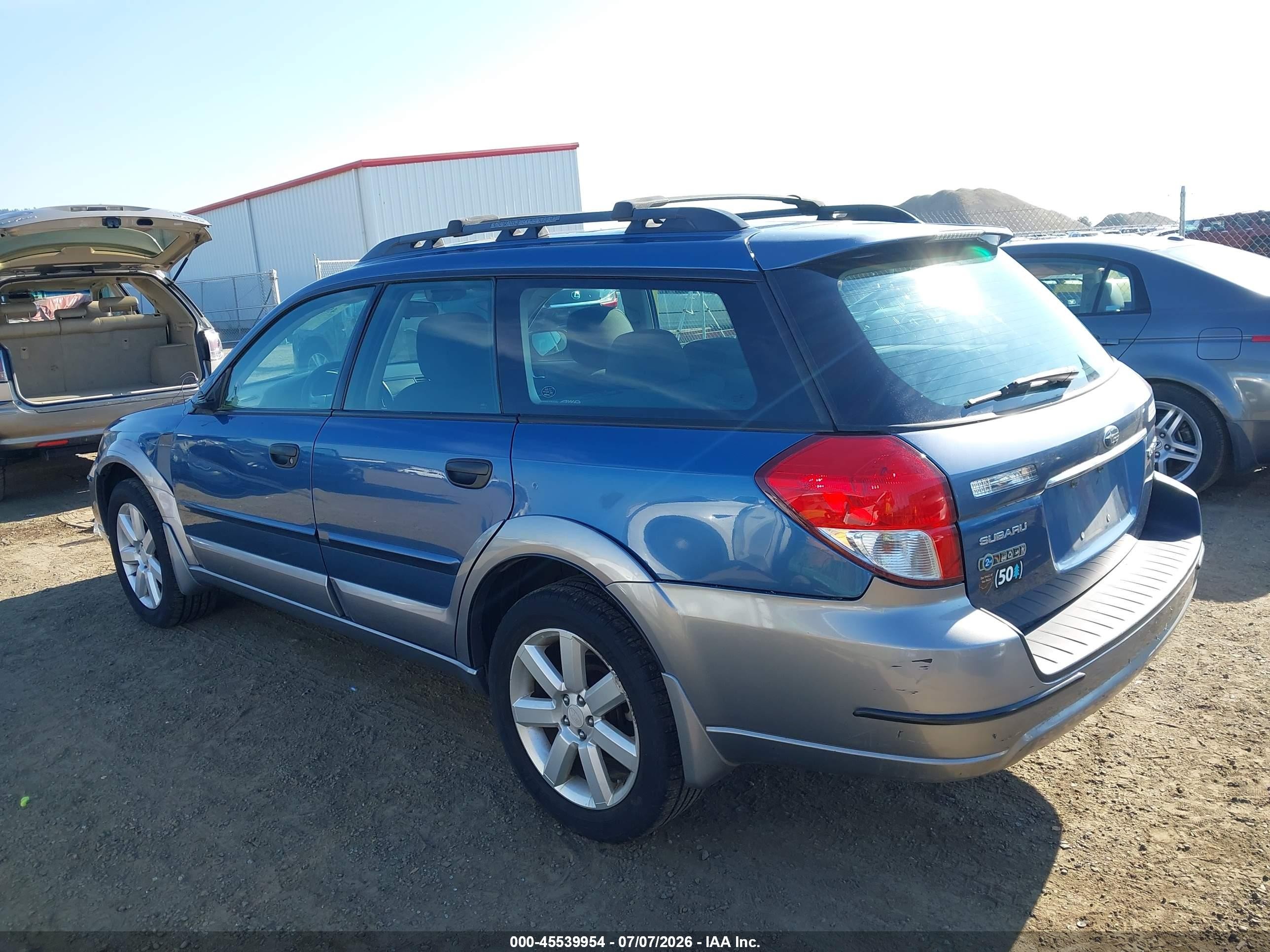 2008 Subaru Outback (natl) I/ll Bean W/nav/ll Bean W/nav/vdc Blue vin: 4S4BP61C887311545