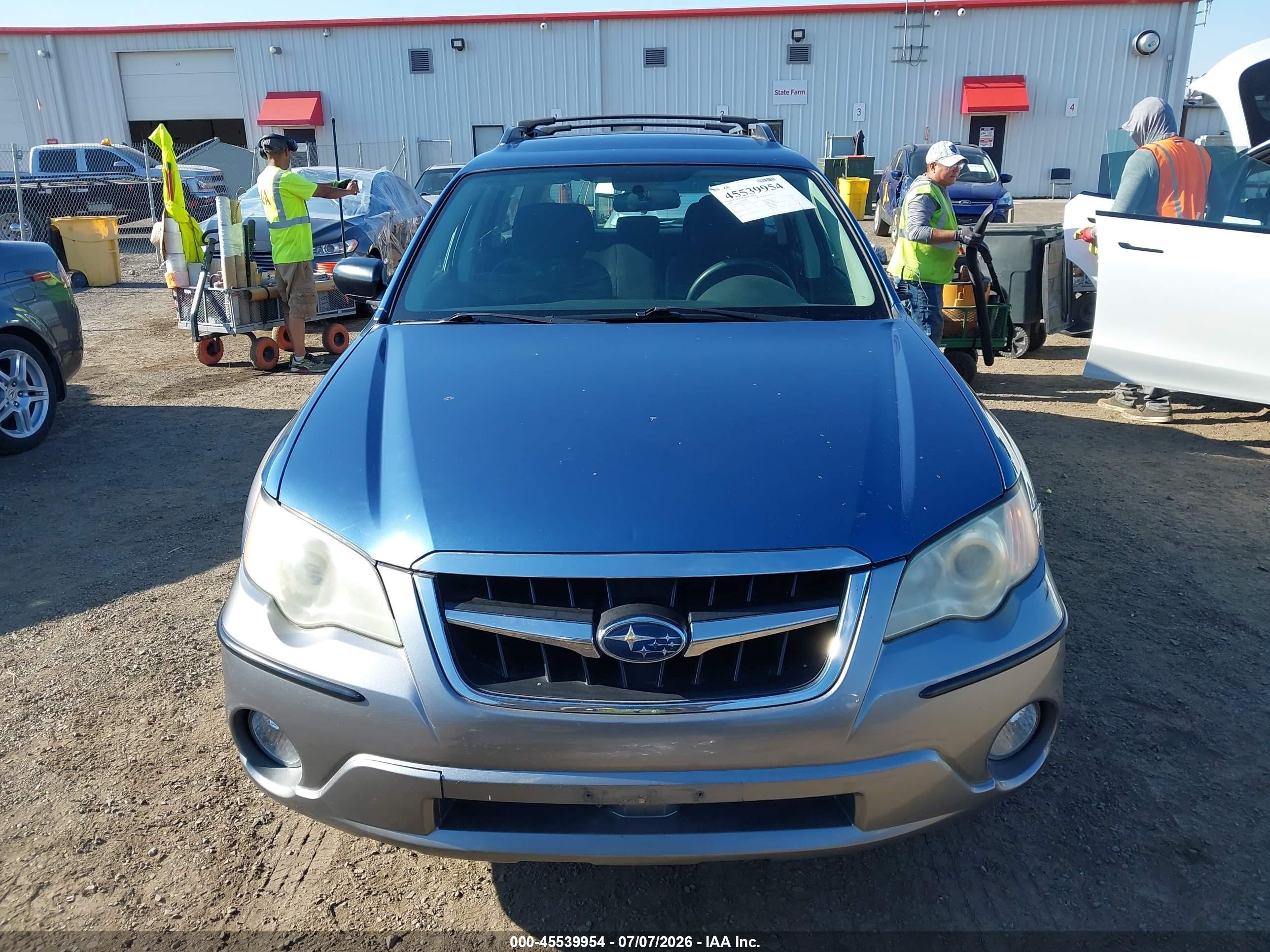 2008 Subaru Outback (natl) I/ll Bean W/nav/ll Bean W/nav/vdc Blue vin: 4S4BP61C887311545