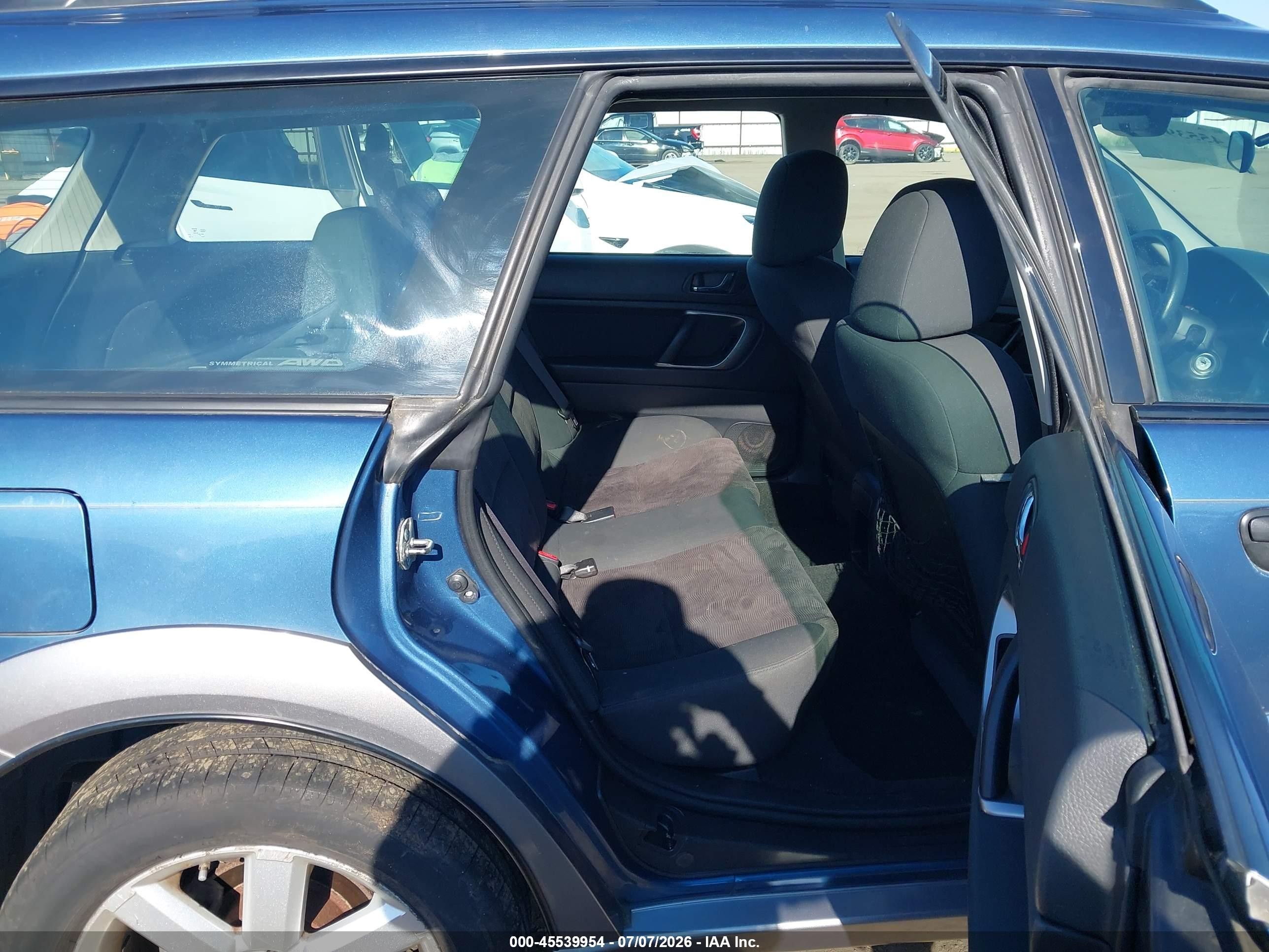 2008 Subaru Outback (natl) I/ll Bean W/nav/ll Bean W/nav/vdc Blue vin: 4S4BP61C887311545