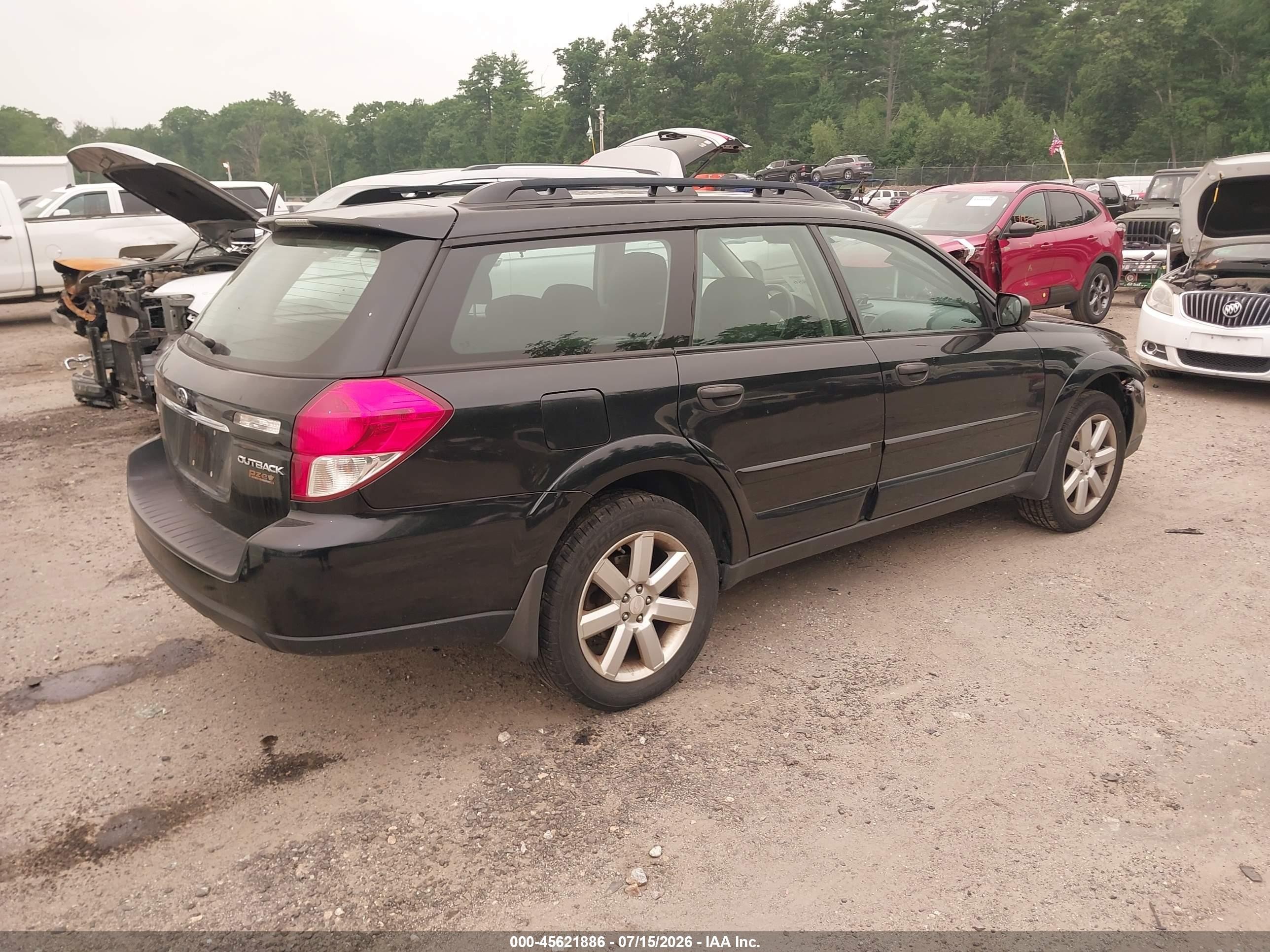 2008 Subaru Outback (natl)   Black vin: 4S4BP61C887338406