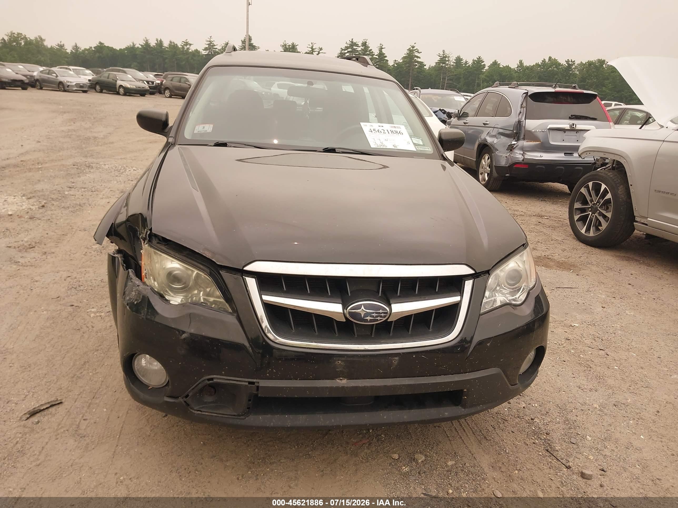 2008 Subaru Outback (natl)   Black vin: 4S4BP61C887338406