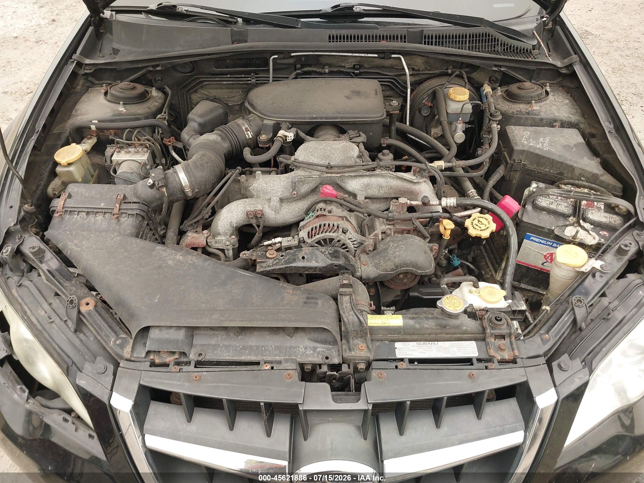 2008 Subaru Outback (natl)   Black vin: 4S4BP61C887338406
