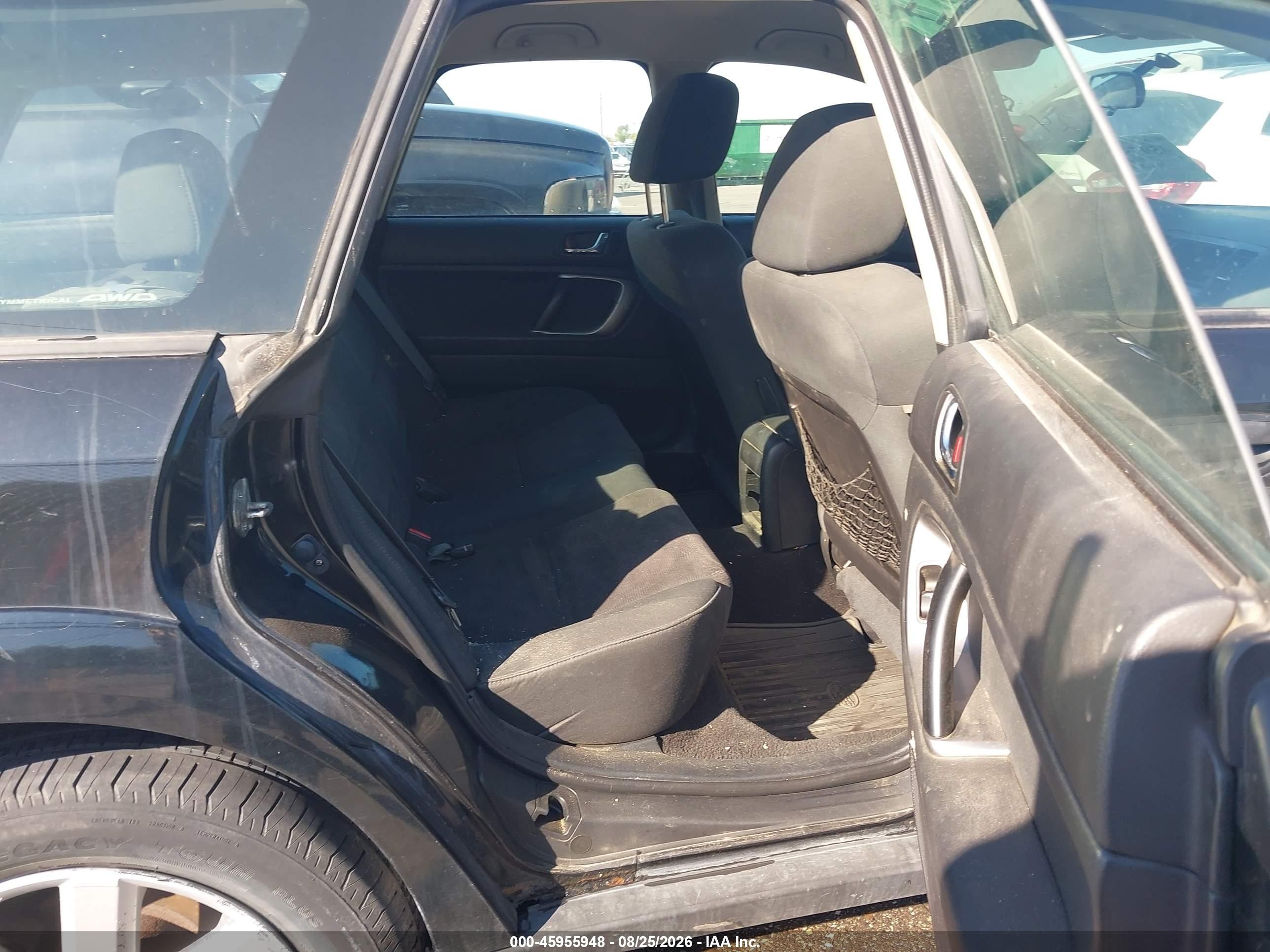 2008 Subaru Outback 2.5i/2.5i L.l. Bean Edition Black vin: 4S4BP61C887345548