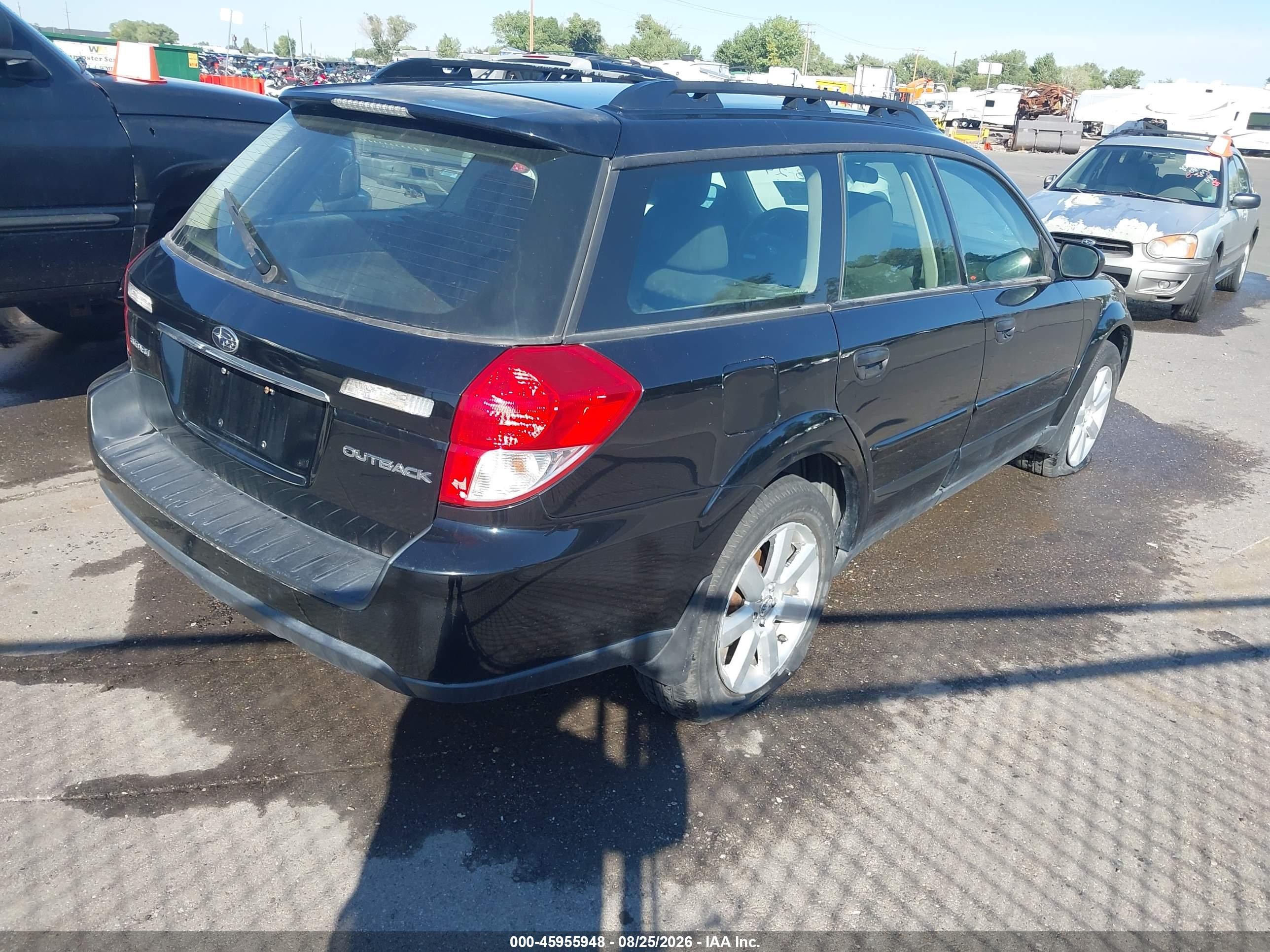2008 Subaru Outback 2.5i/2.5i L.l. Bean Edition Black vin: 4S4BP61C887345548