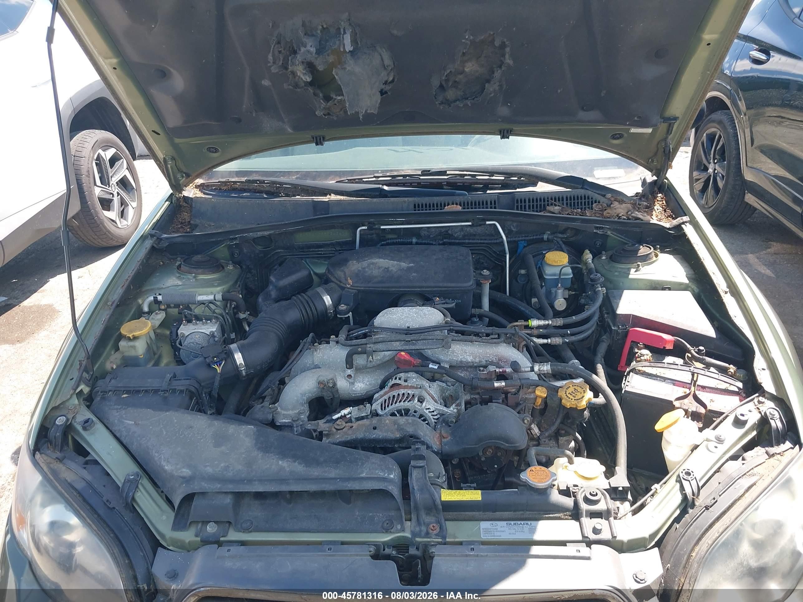 2005 Subaru Outback 2.5i Green vin: 4S4BP61C957343402
