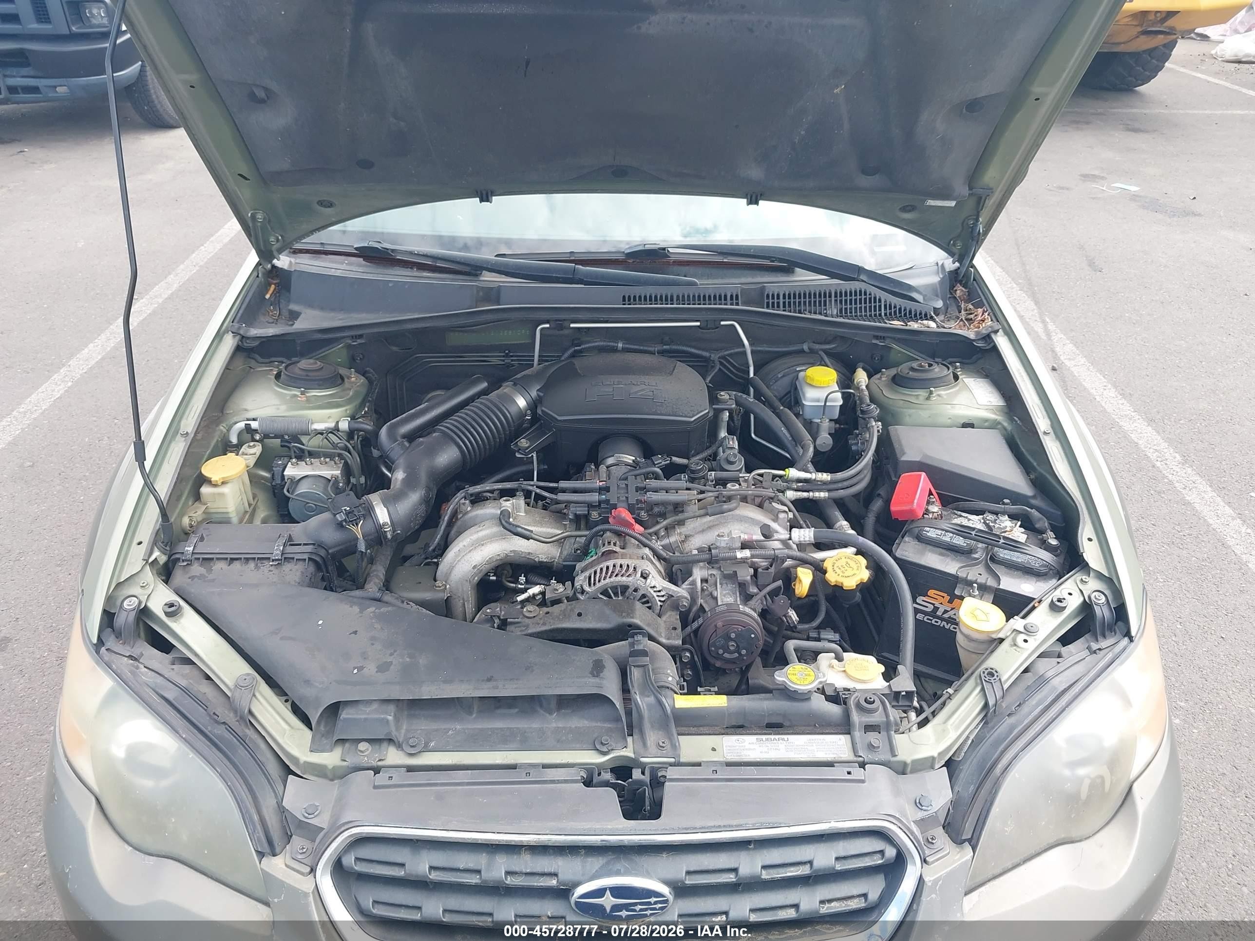 2005 Subaru Outback 2.5i Green vin: 4S4BP61C957358109