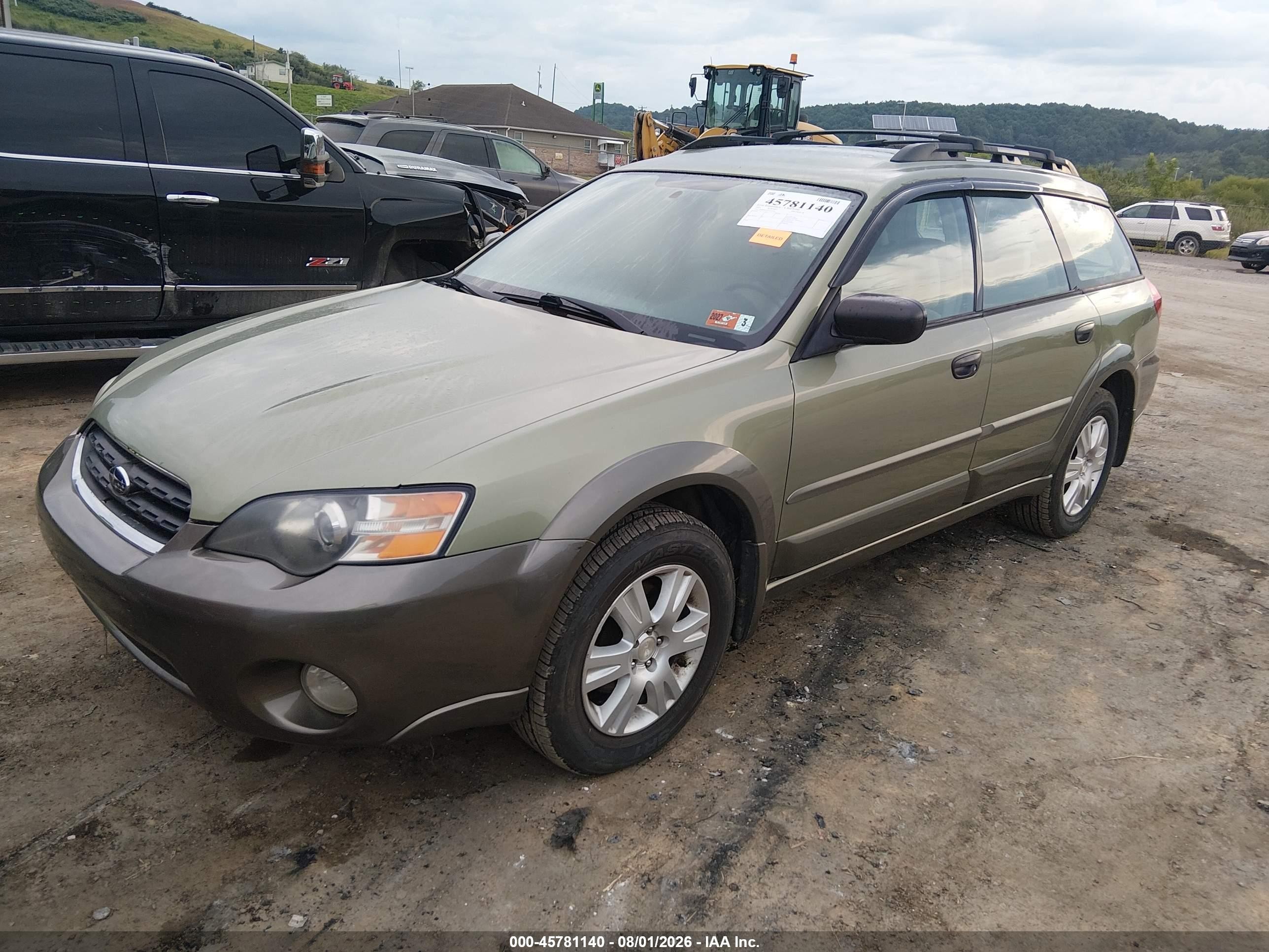 2005 Subaru Outback 2.5i Green vin: 4S4BP61C957358238