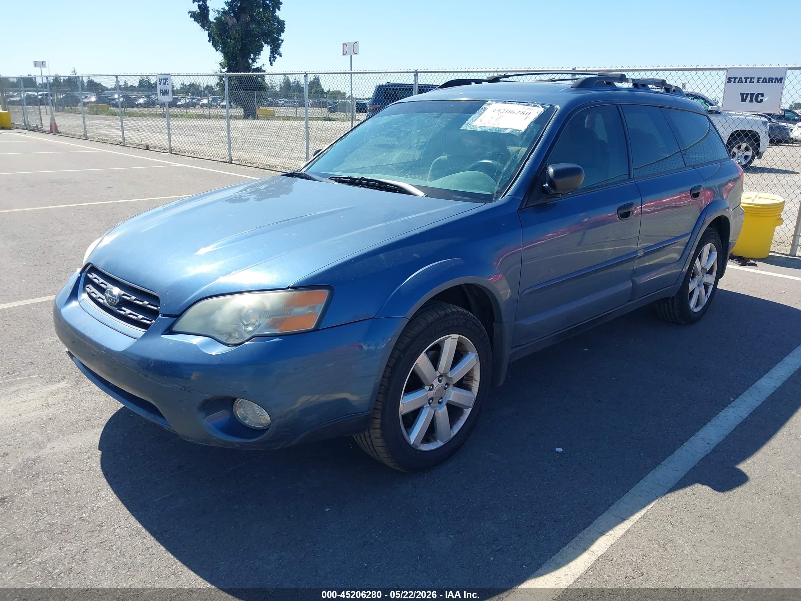 2006 Subaru Outback 2.5i Синий vin: 4S4BP61C967354899