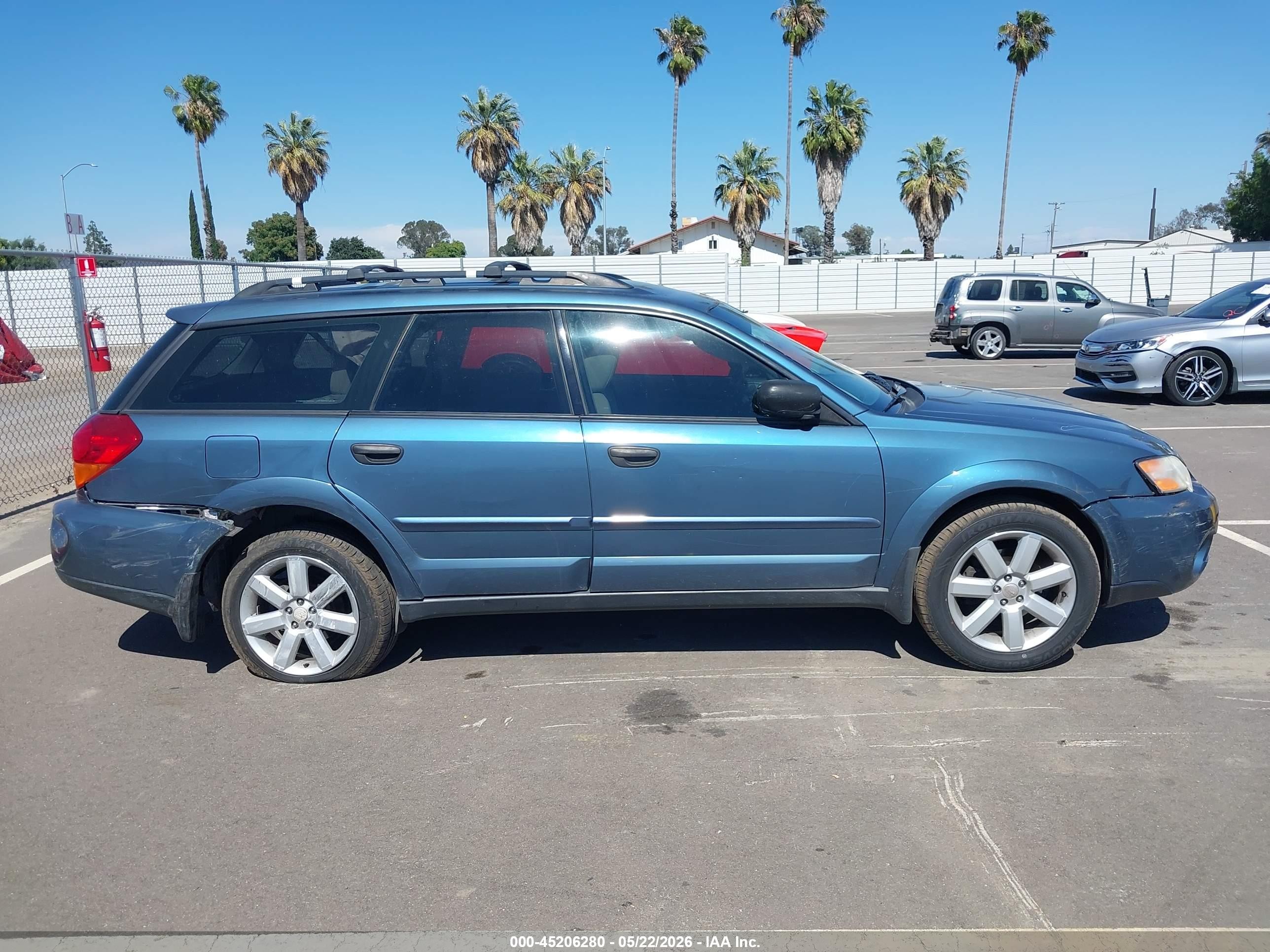 2006 Subaru Outback 2.5i Синий vin: 4S4BP61C967354899