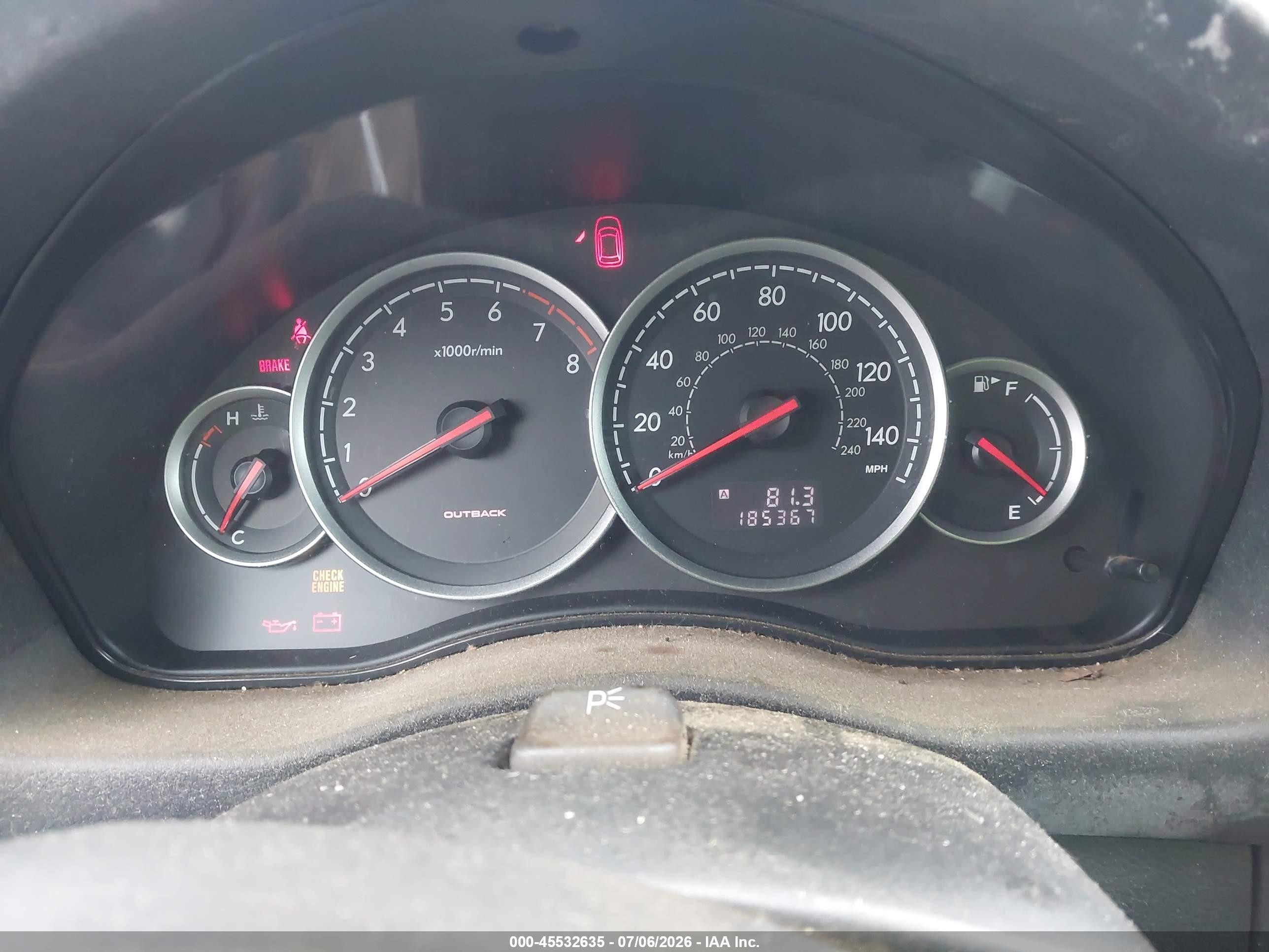 2007 Subaru Outback 2.5i Basic Silver vin: 4S4BP61C976322204