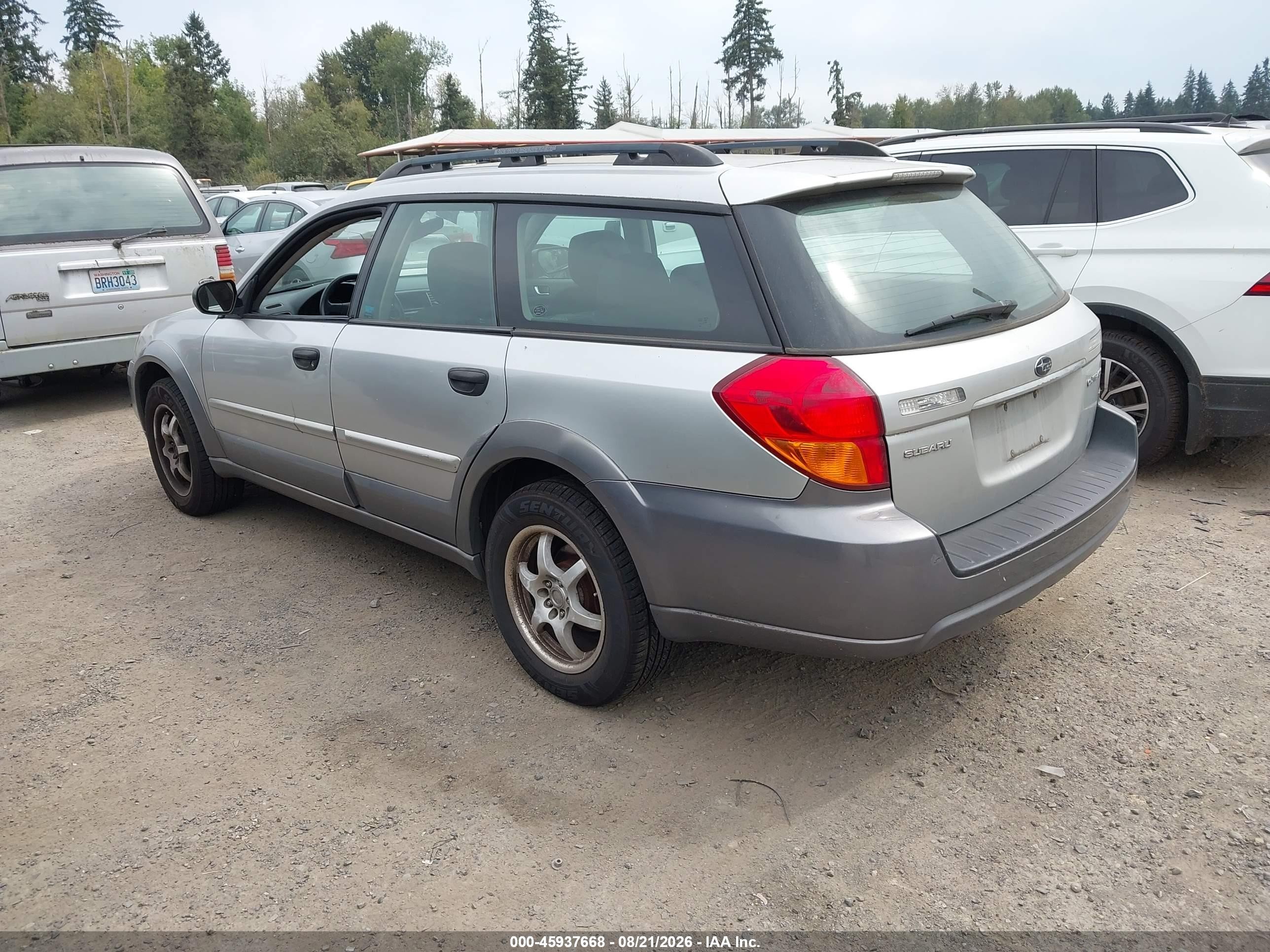 2007 Subaru Outback 2.5i Basic Серебряный vin: 4S4BP61C977317952