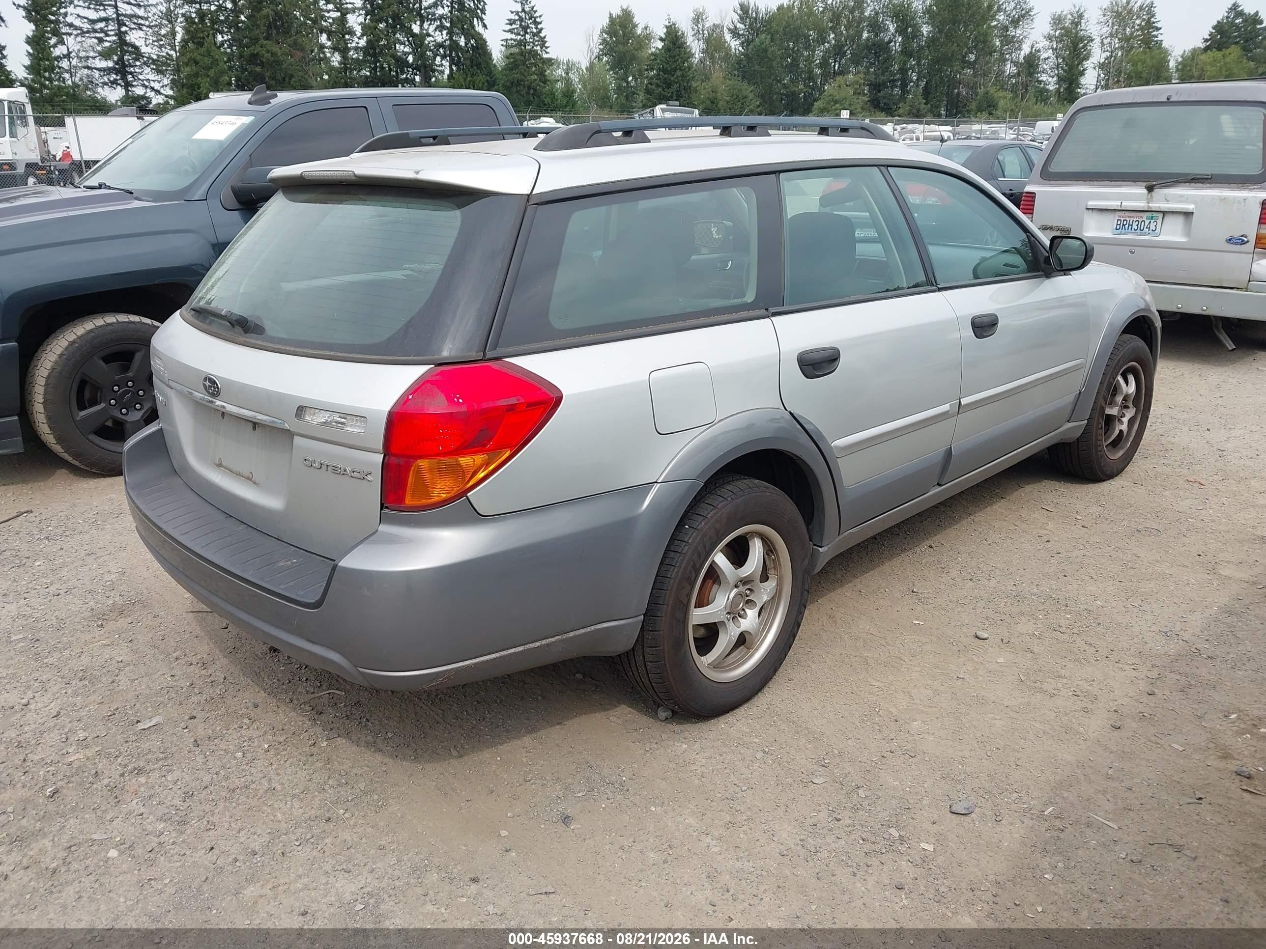 2007 Subaru Outback 2.5i Basic Серебряный vin: 4S4BP61C977317952