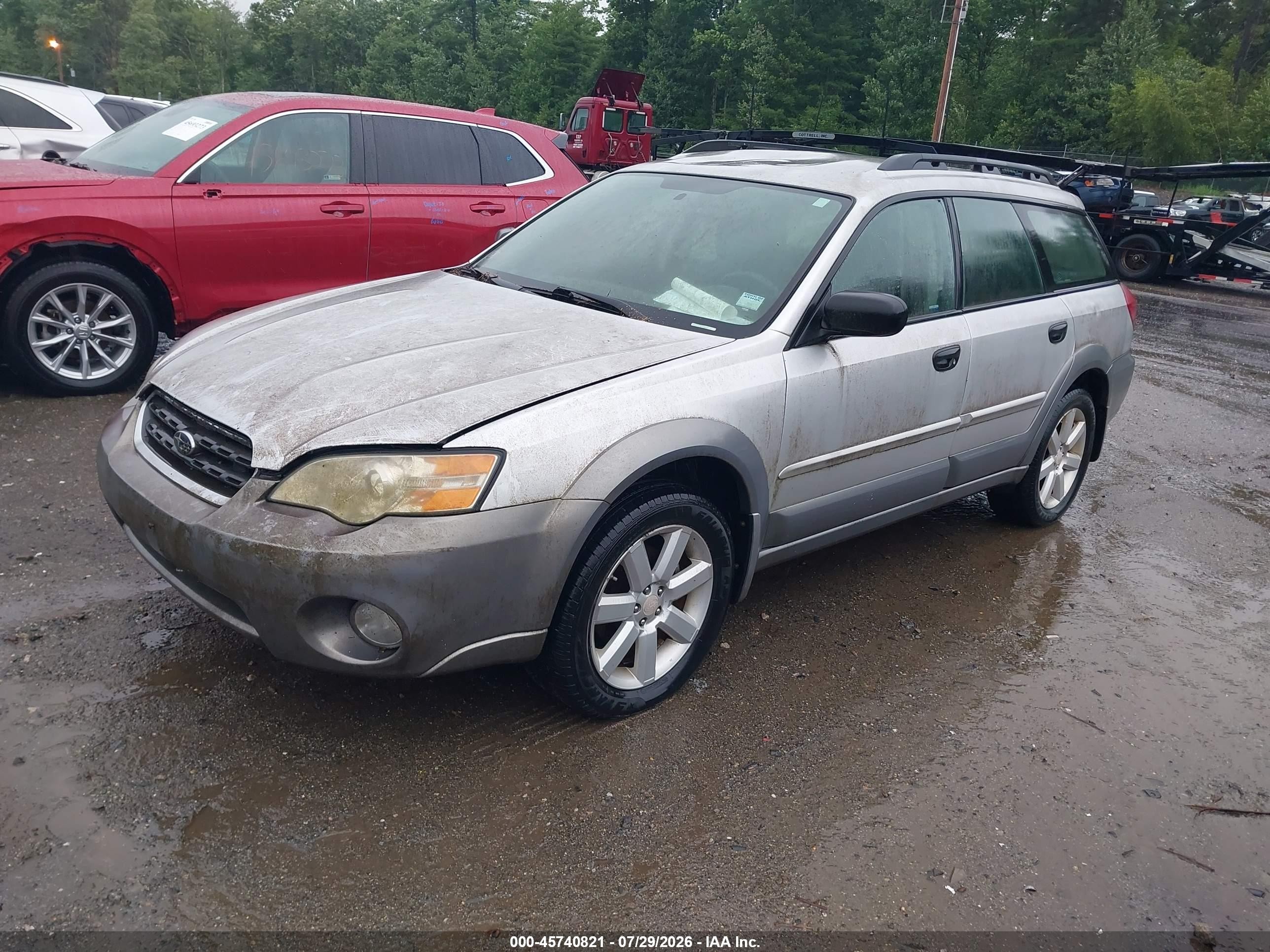 2007 Subaru Outback 2.5i Silver vin: 4S4BP61C977337425