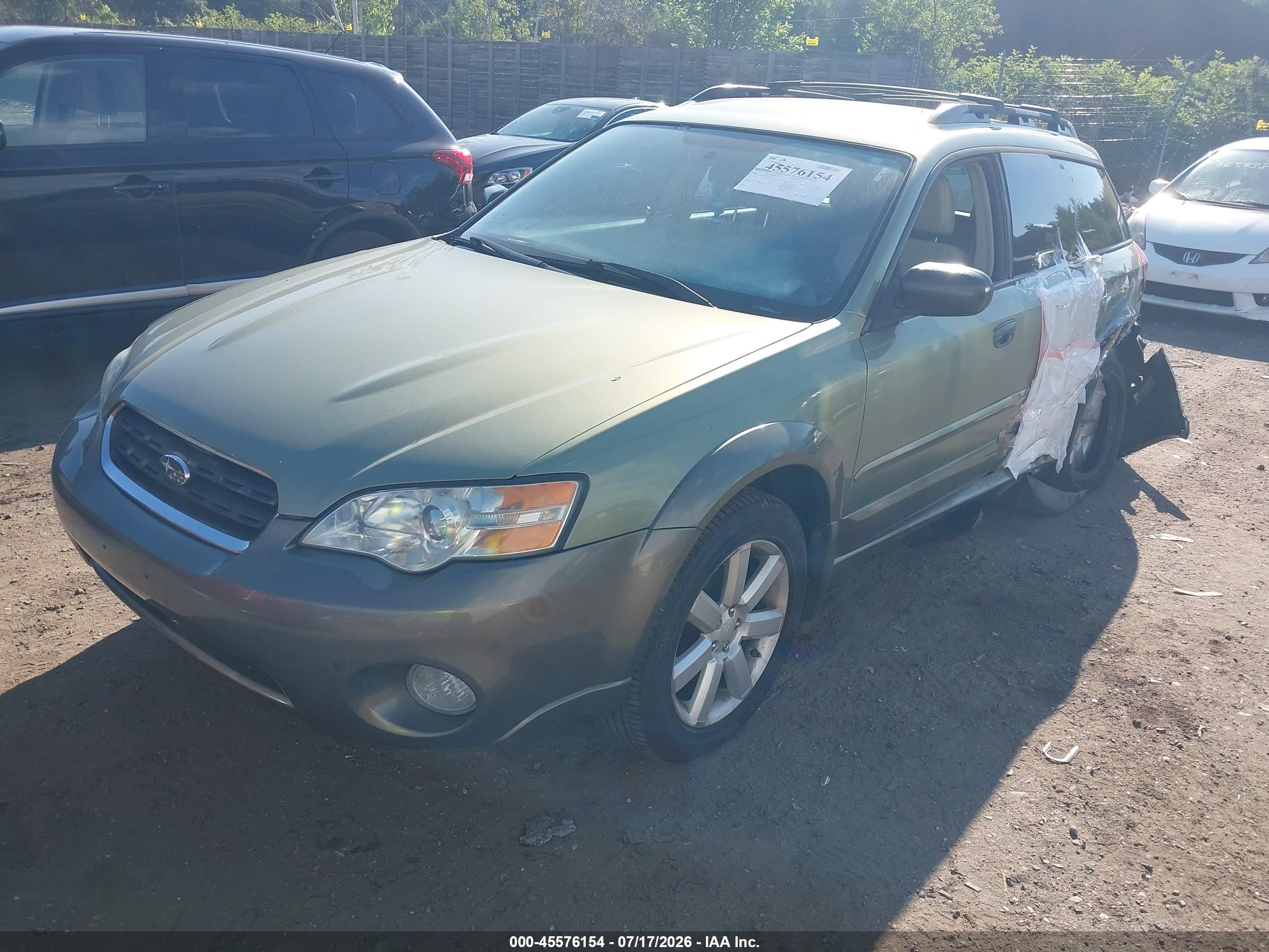 2007 Subaru Outback 2.5i/2.5i Basic/2.5i L.l. Bean Edition Green vin: 4S4BP61C977345525