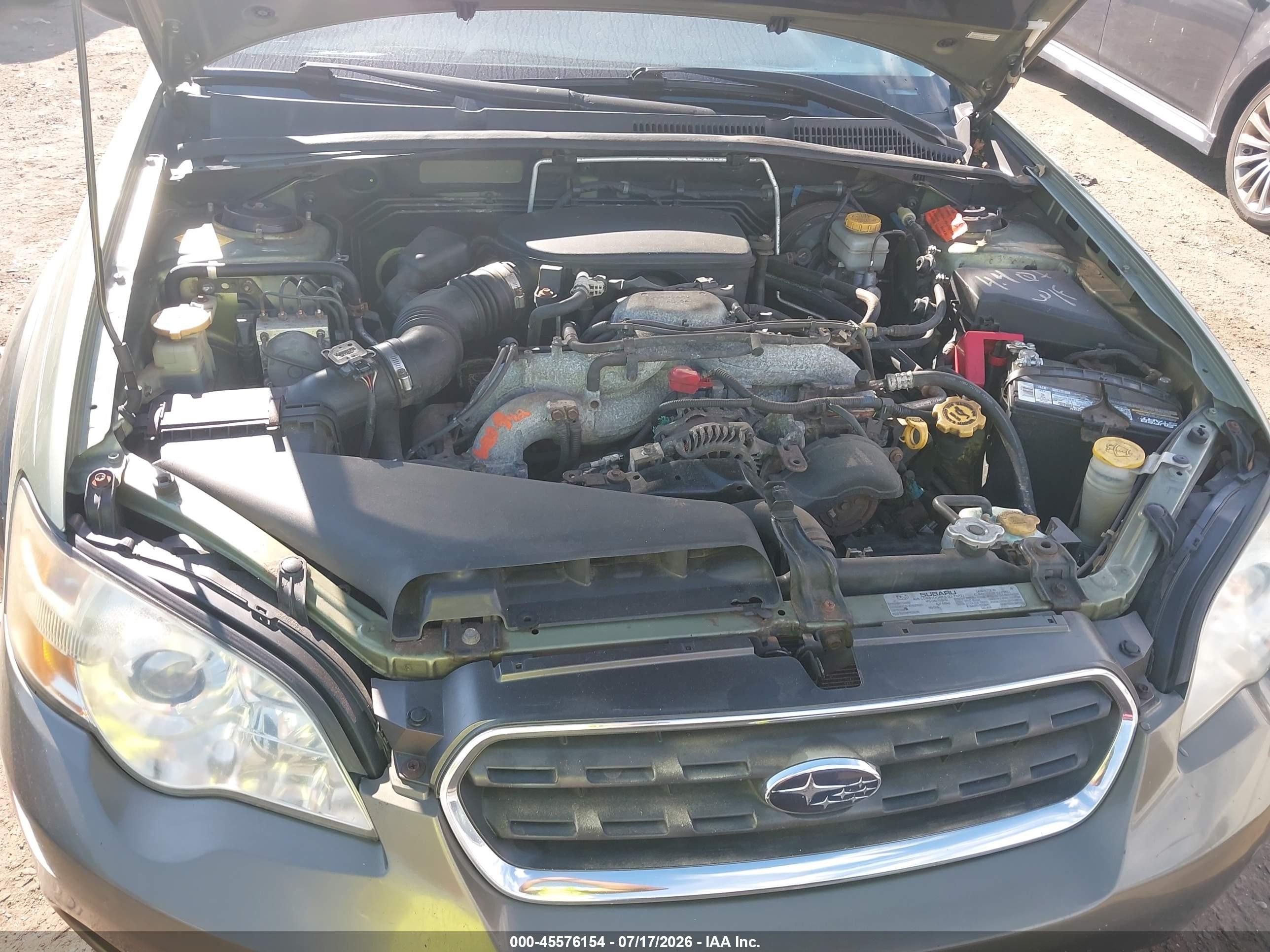 2007 Subaru Outback 2.5i/2.5i Basic/2.5i L.l. Bean Edition Green vin: 4S4BP61C977345525