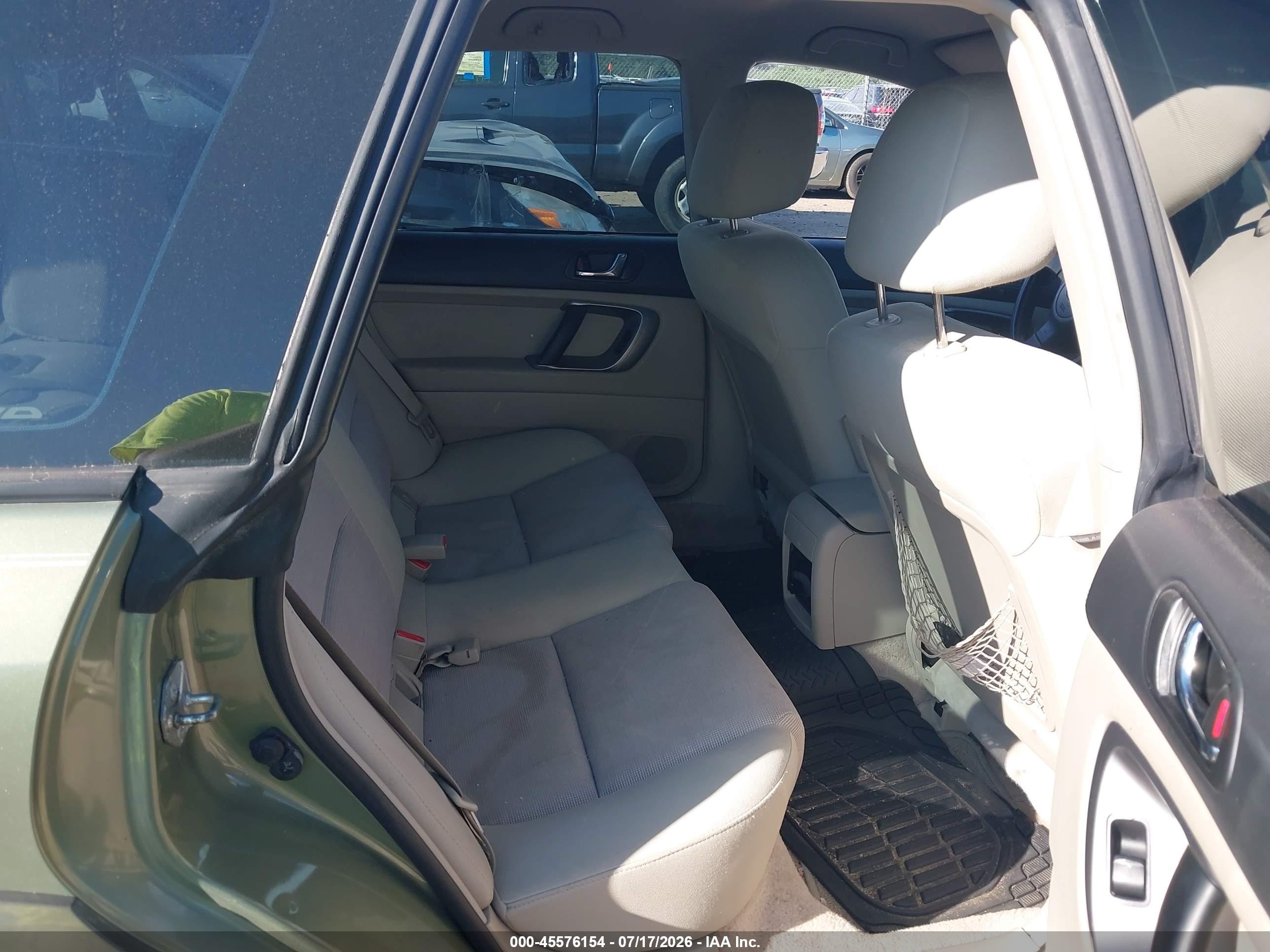 2007 Subaru Outback 2.5i/2.5i Basic/2.5i L.l. Bean Edition Green vin: 4S4BP61C977345525