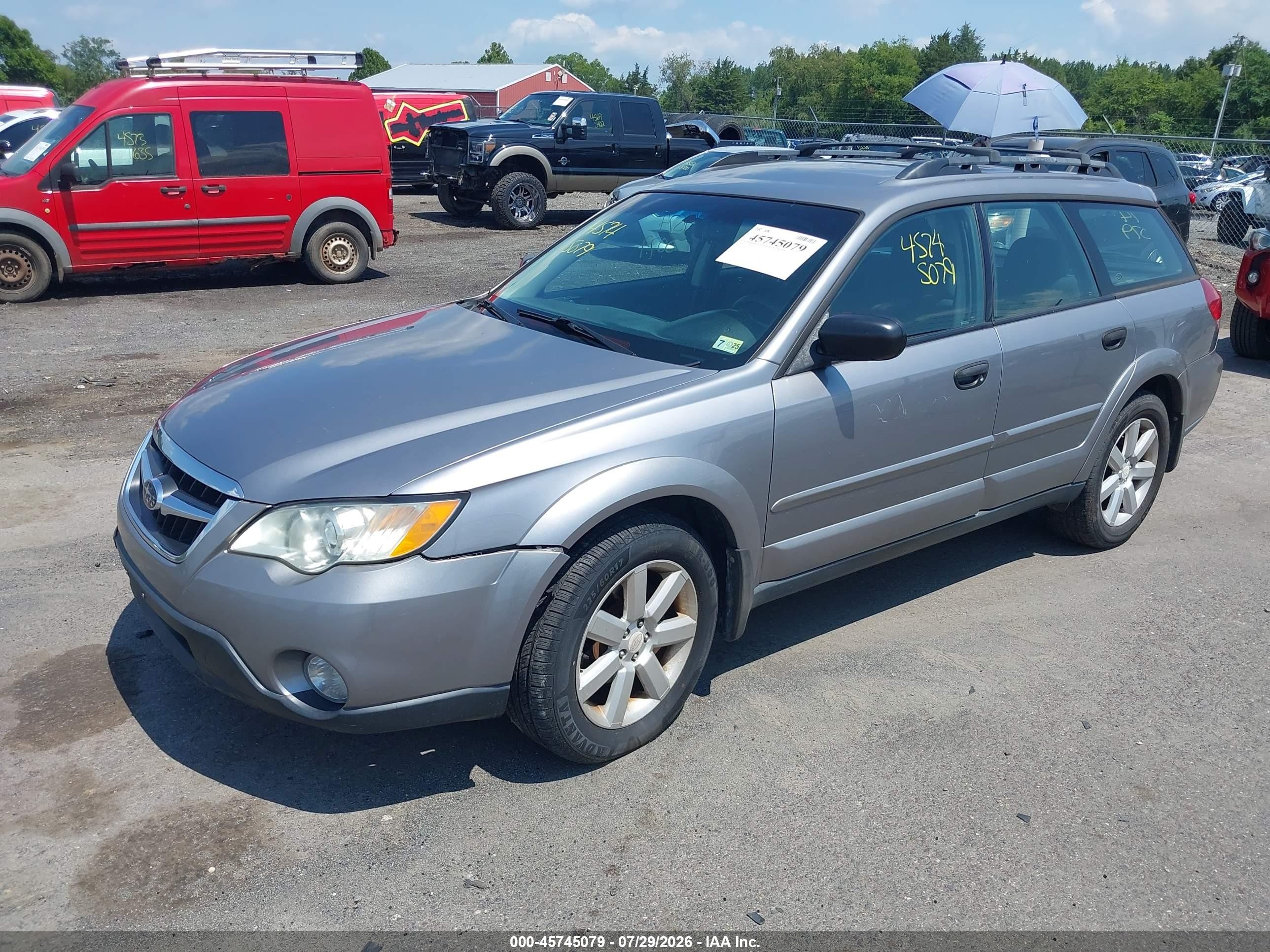 2008 Subaru Outback 2.5i/2.5i L.l. Bean Edition Silver vin: 4S4BP61C987324322